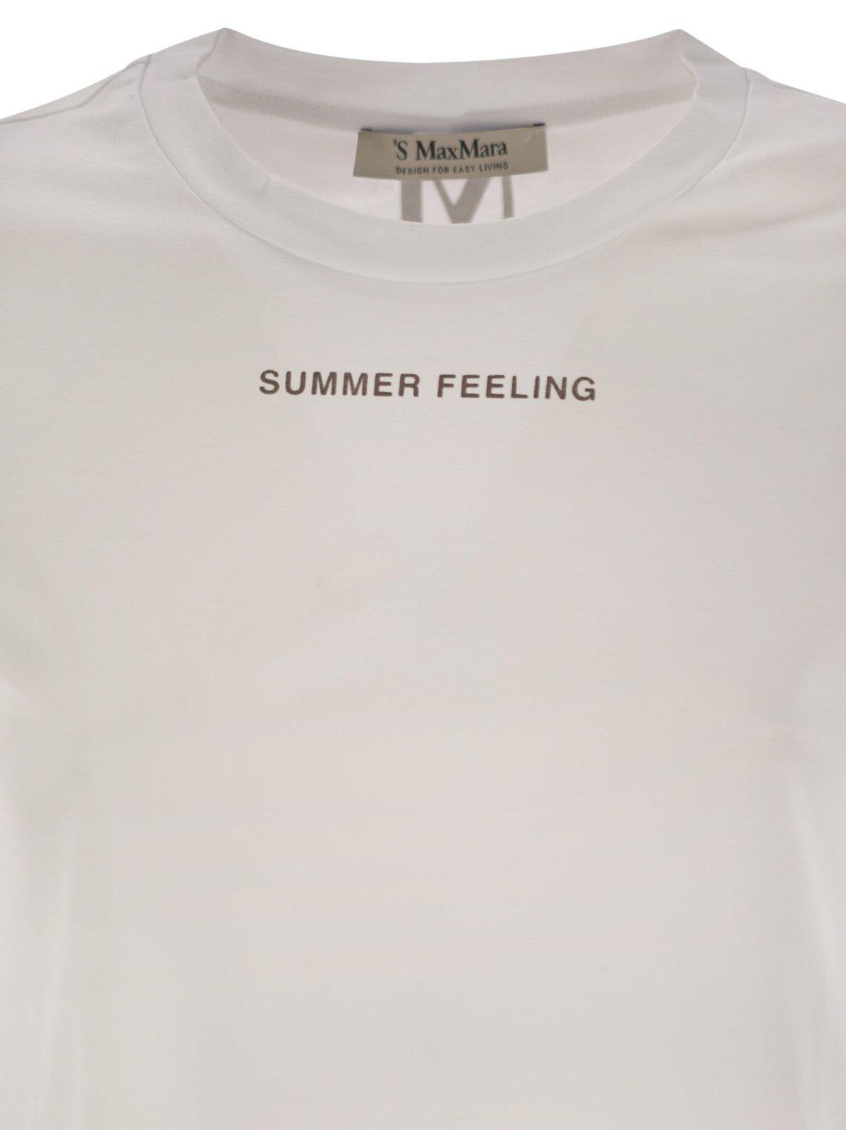 'S MAX MARA LUSSO CREWNECK SHORT-SLEEVED T-SHIRT