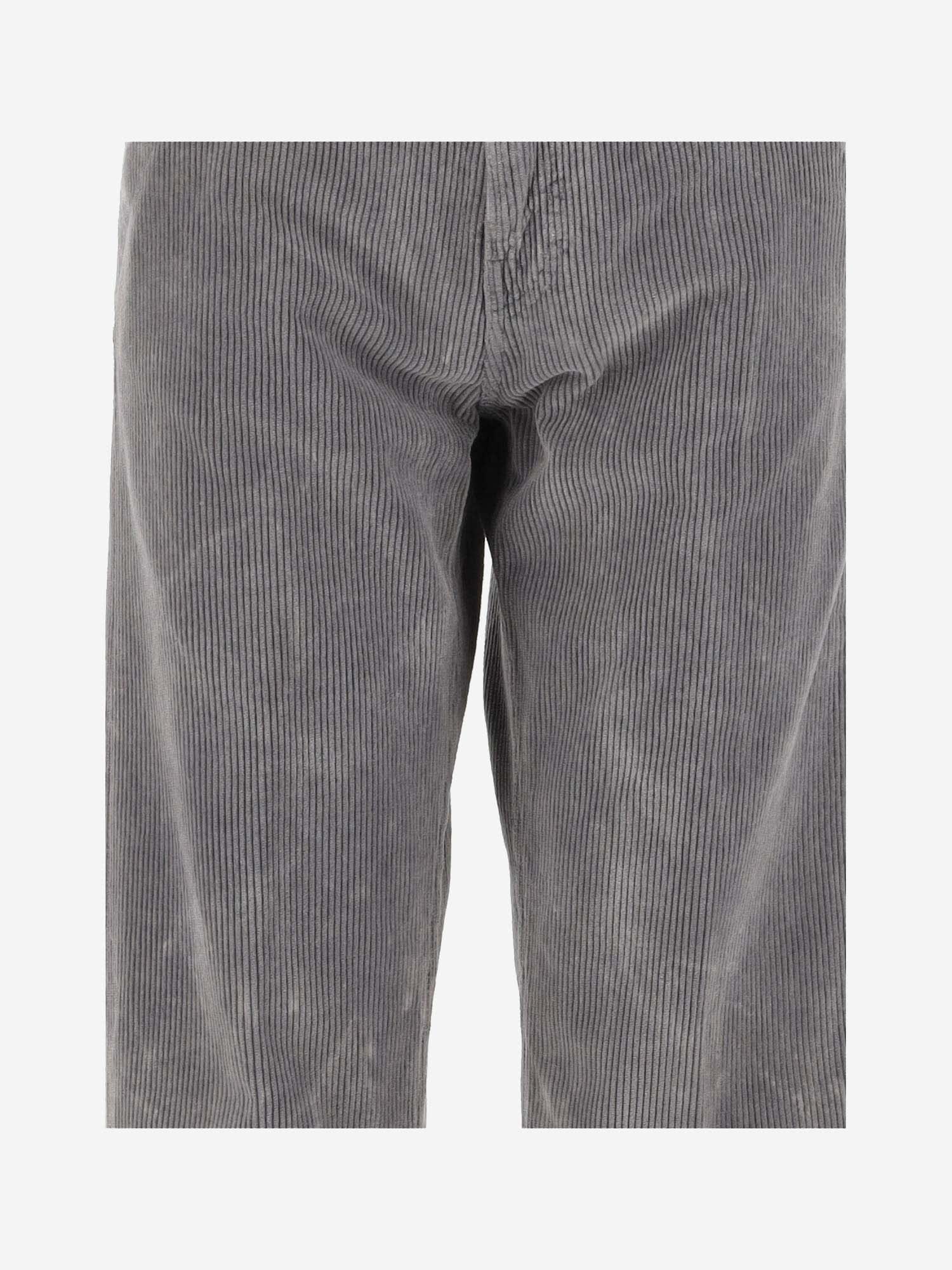 Shop Haikure Cotton Corduroy Pants In Gray