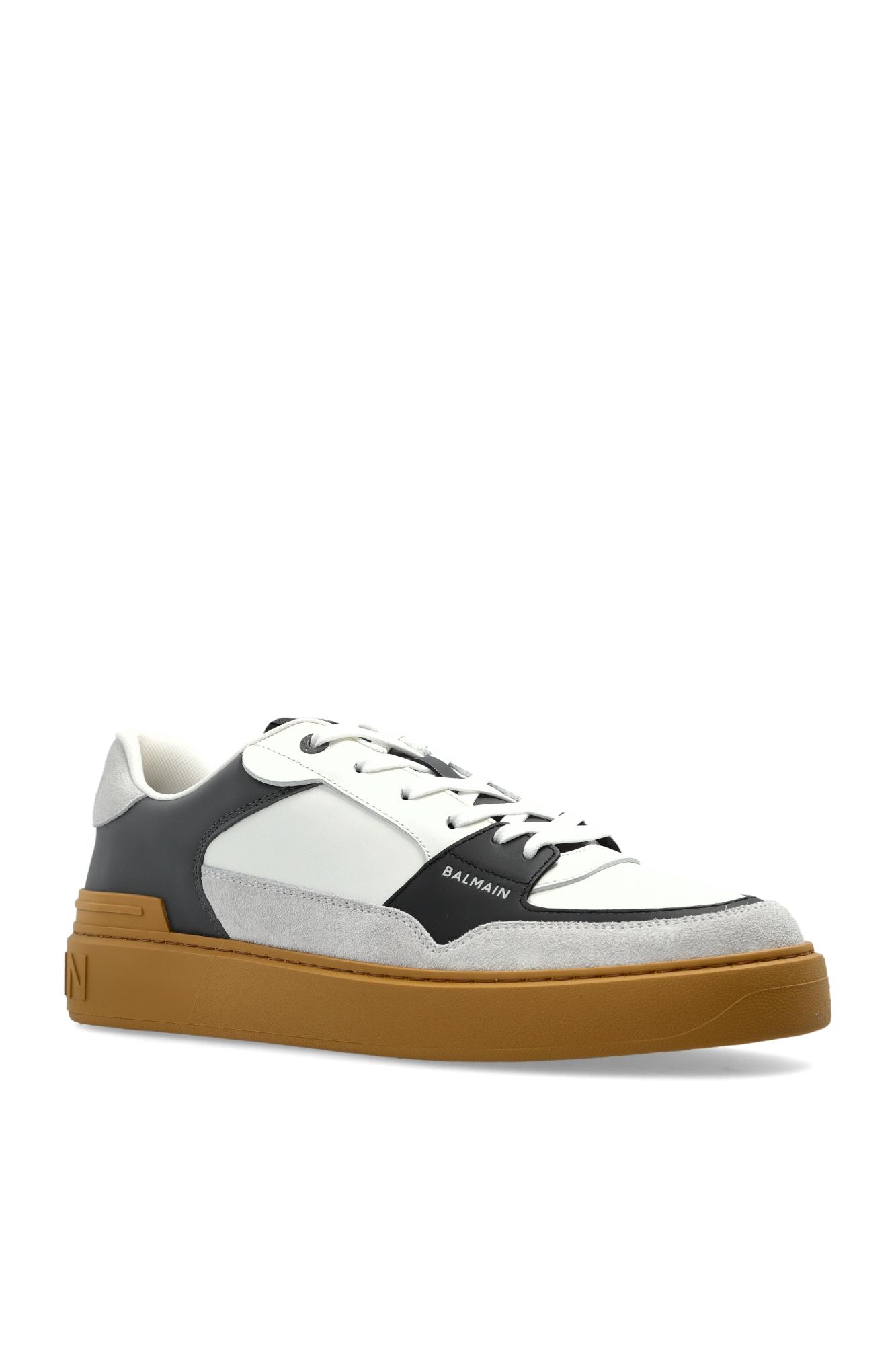 Balmain B-court Flip Leather Trainers In Multi