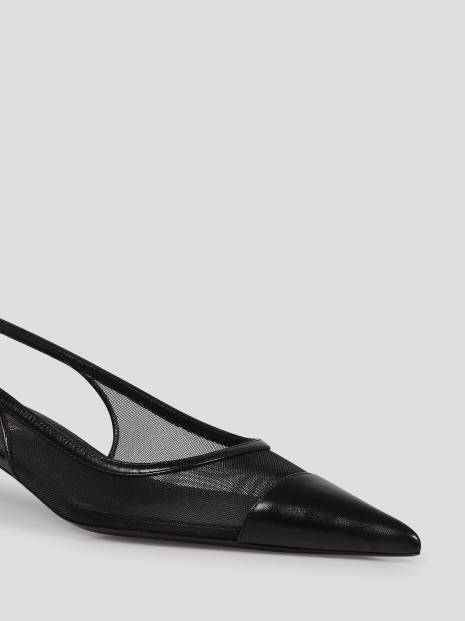 Shop Saint Laurent Oxalis Slingback In Black