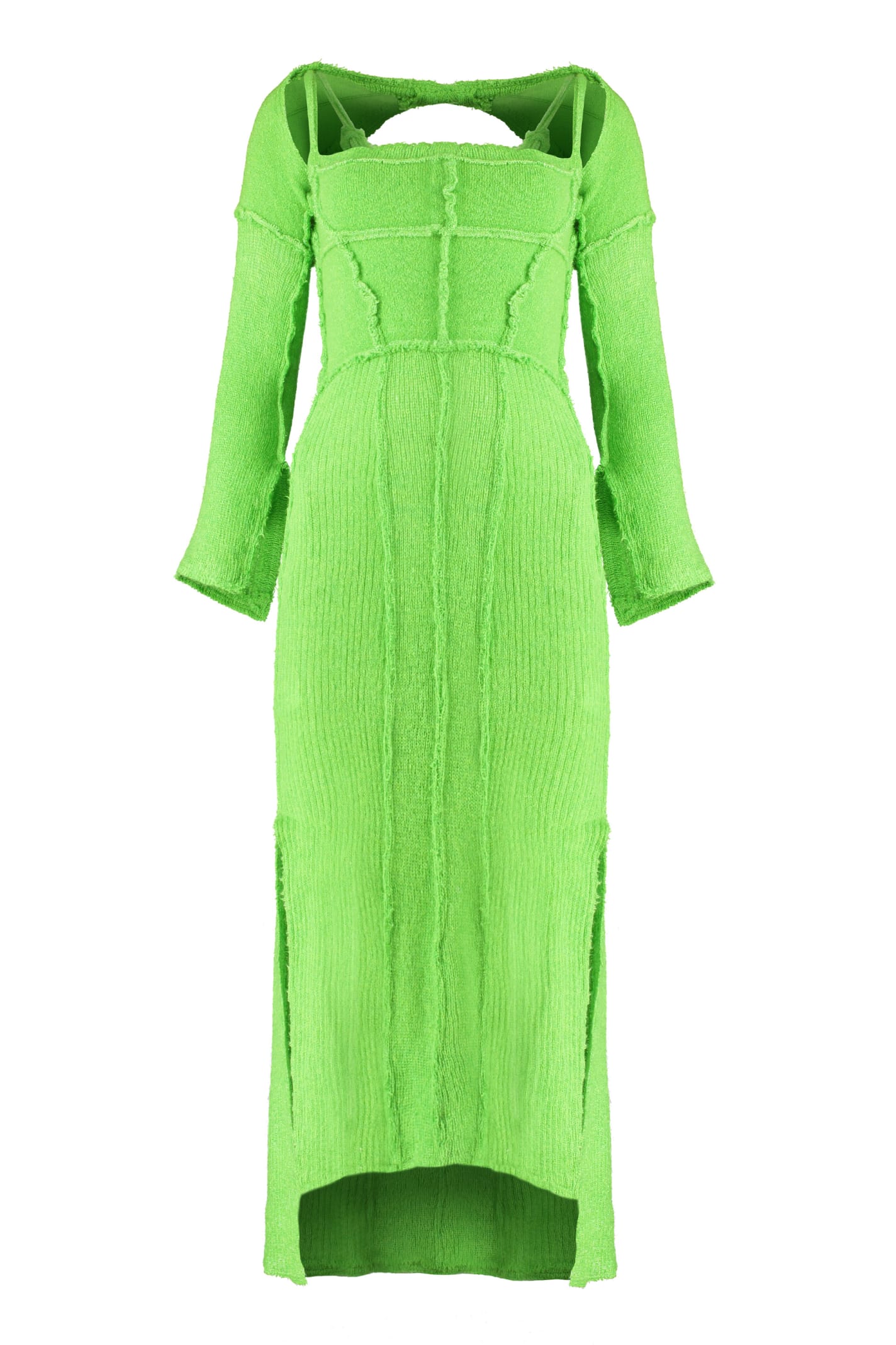 Shop Talia Byre Wool-blend Dress In Green