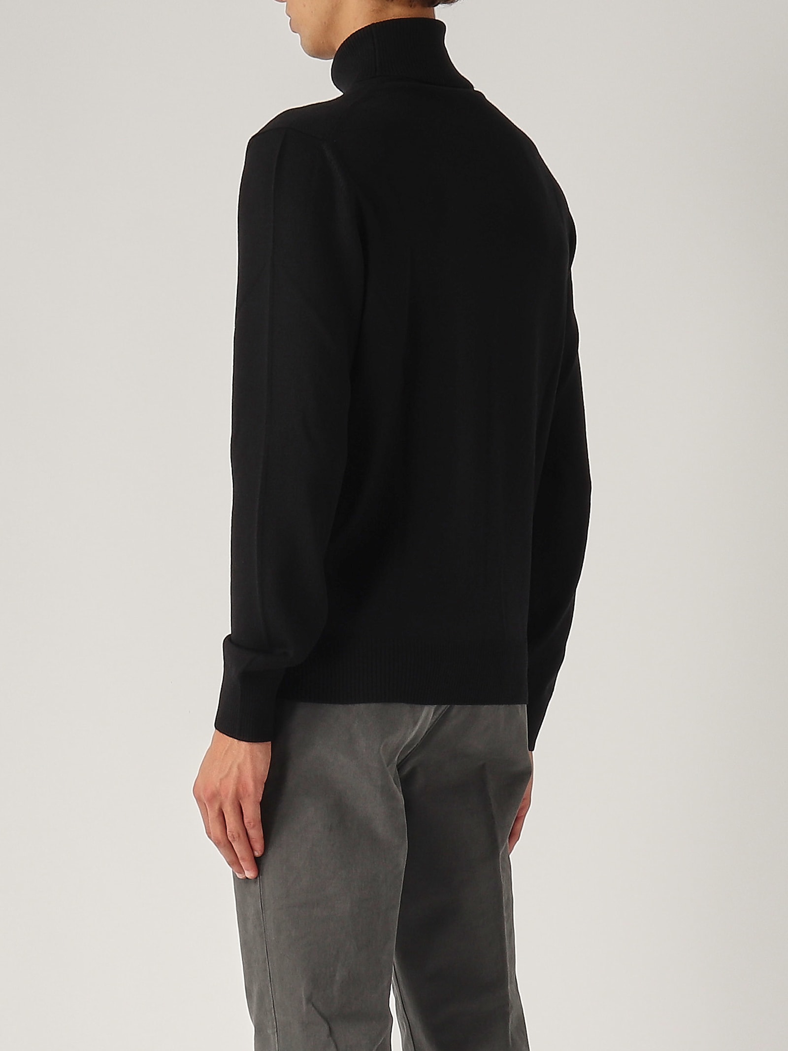 Shop Fay Maglia Dolcevita Uomo Sweater In Nero