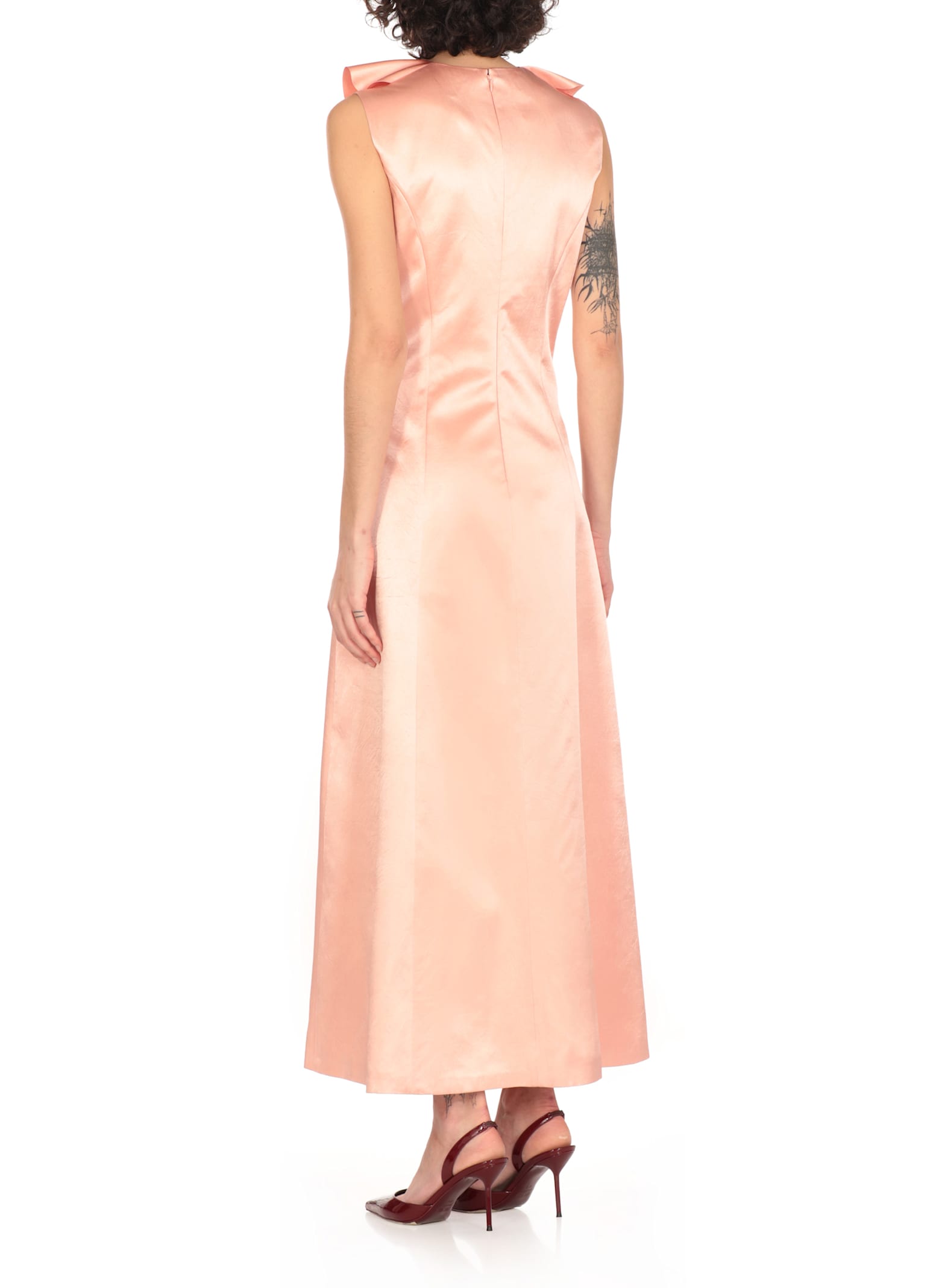 Philosophy Di Lorenzo Serafini Duchesse Satin Strapless Maxi Dress In Pink