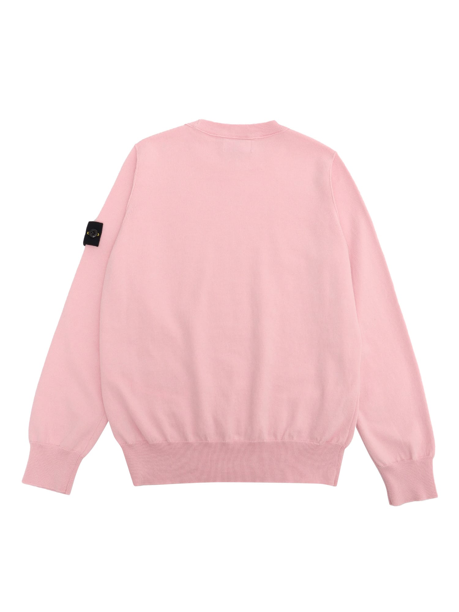 Shop Stone Island Junior Pink Sweatshirt With Logo