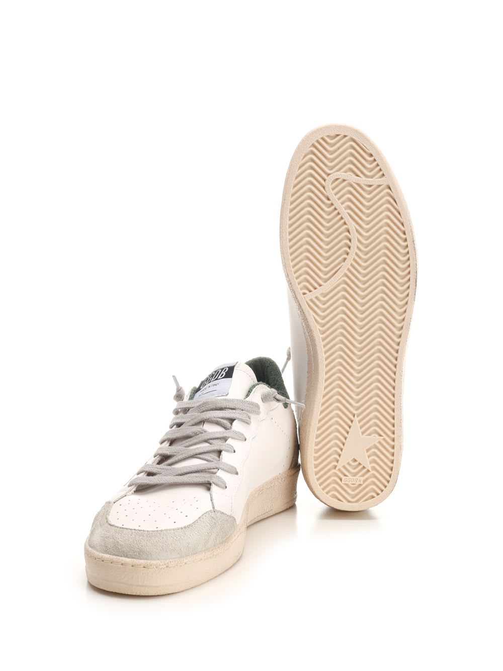 Shop Golden Goose Ball Star Sneakers In Green