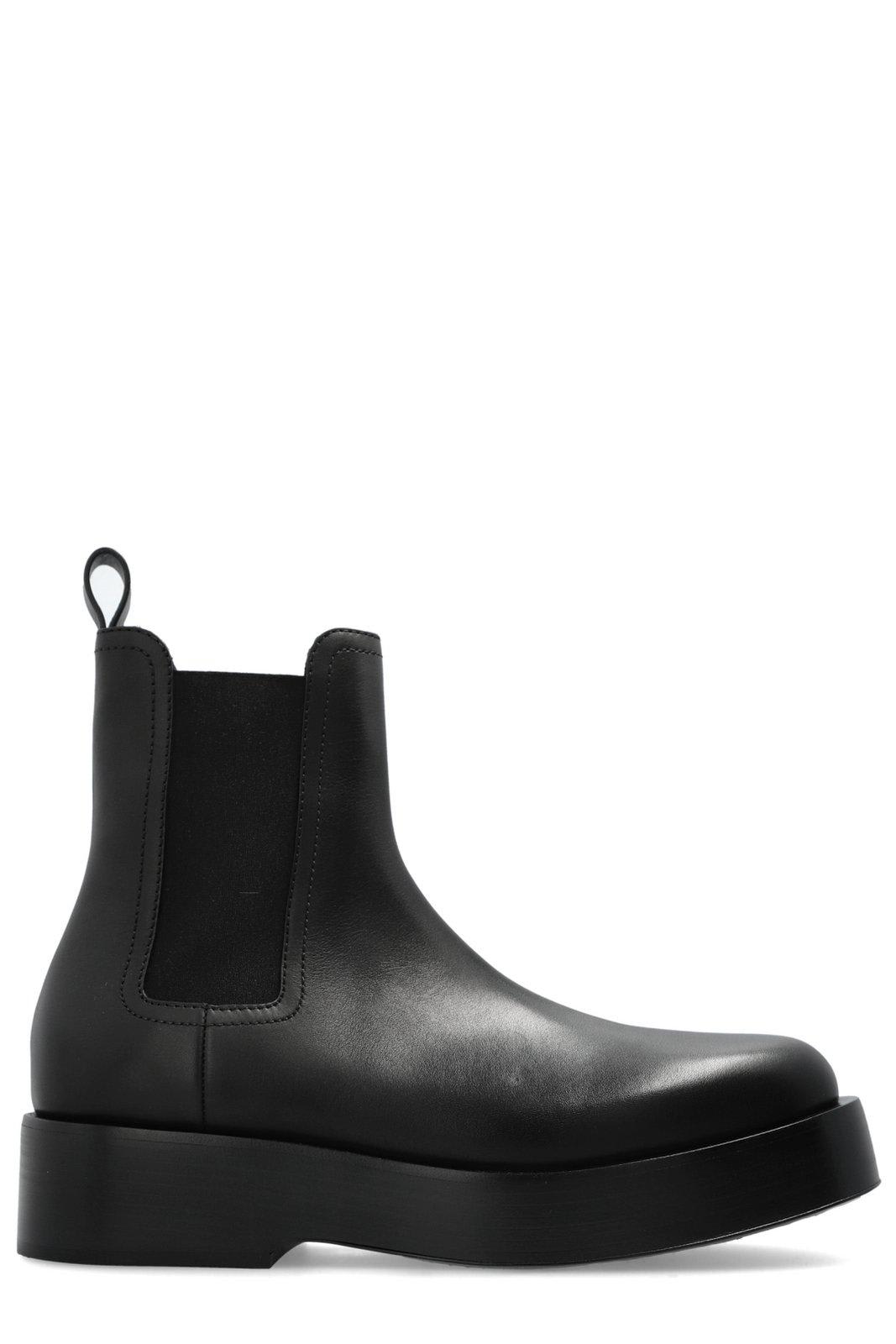 Shop Bottega Veneta Torino Chelsea Ankle Boots In Black