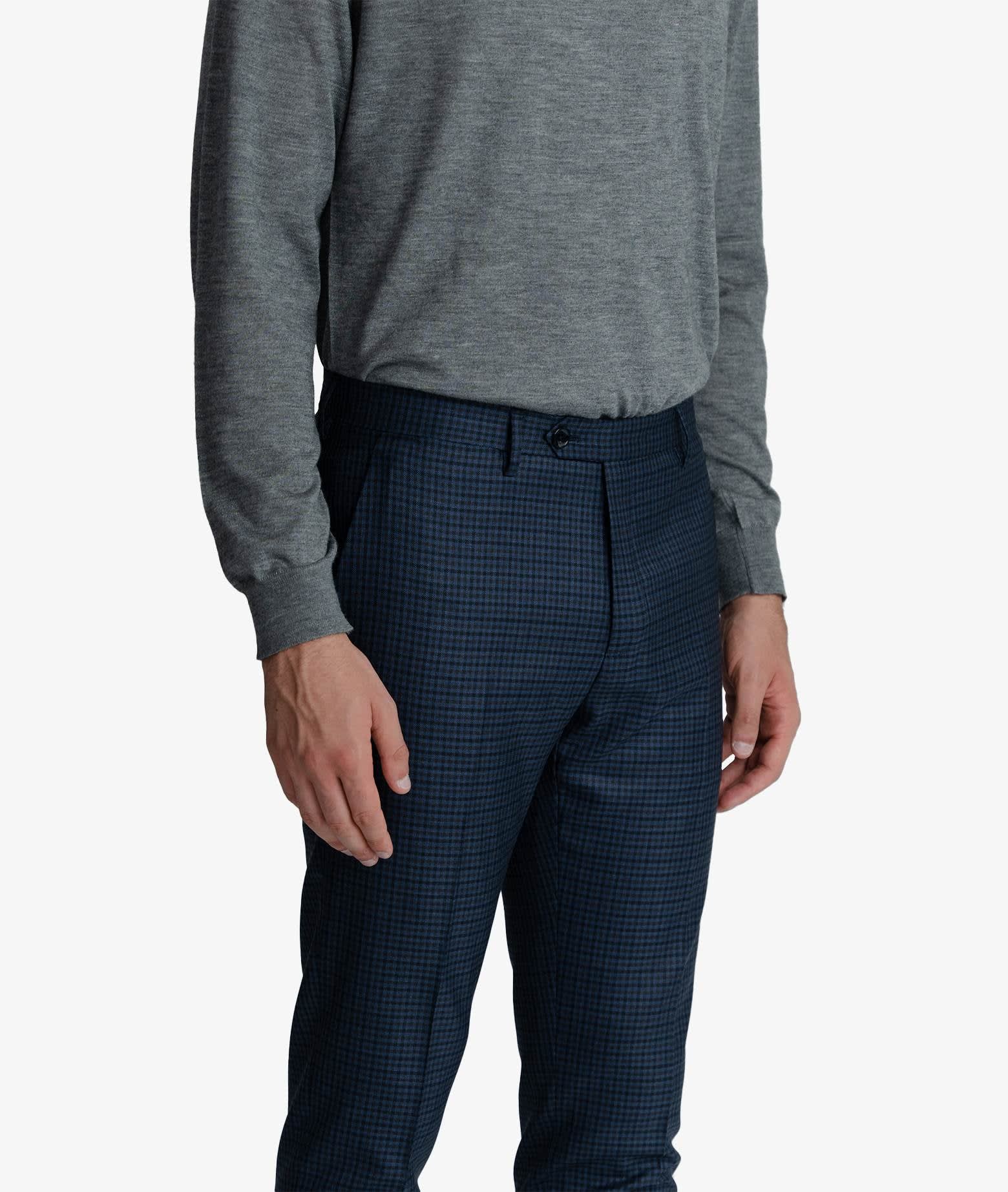 Shop Larusmiani Velvet Trousers Howard Pants In Navy