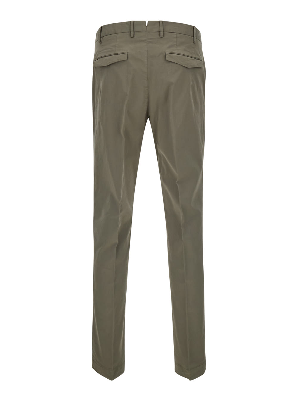 Shop Pt01 Sartorial Slim Fit Grey Trousers In Cotton Blend Man