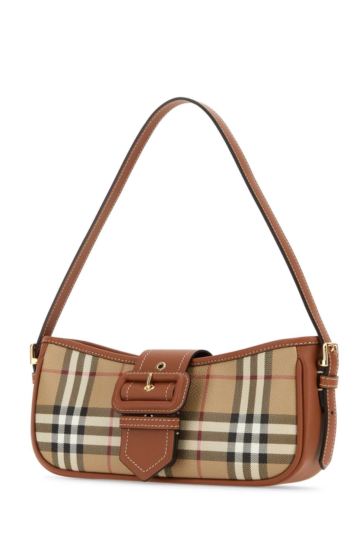 Shop Burberry Printed Canvas Sling Shoulder Bag In Brown