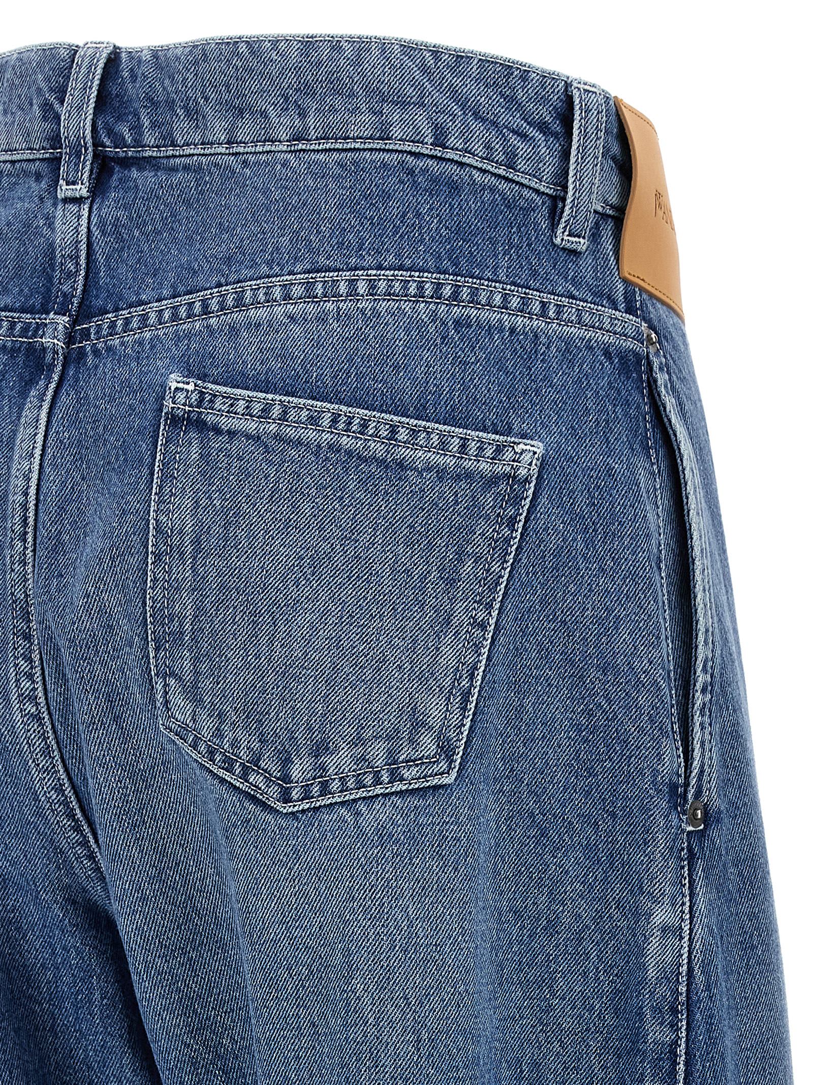Jw Anderson Workwear Jeans With Off-centralized Closure In Blue