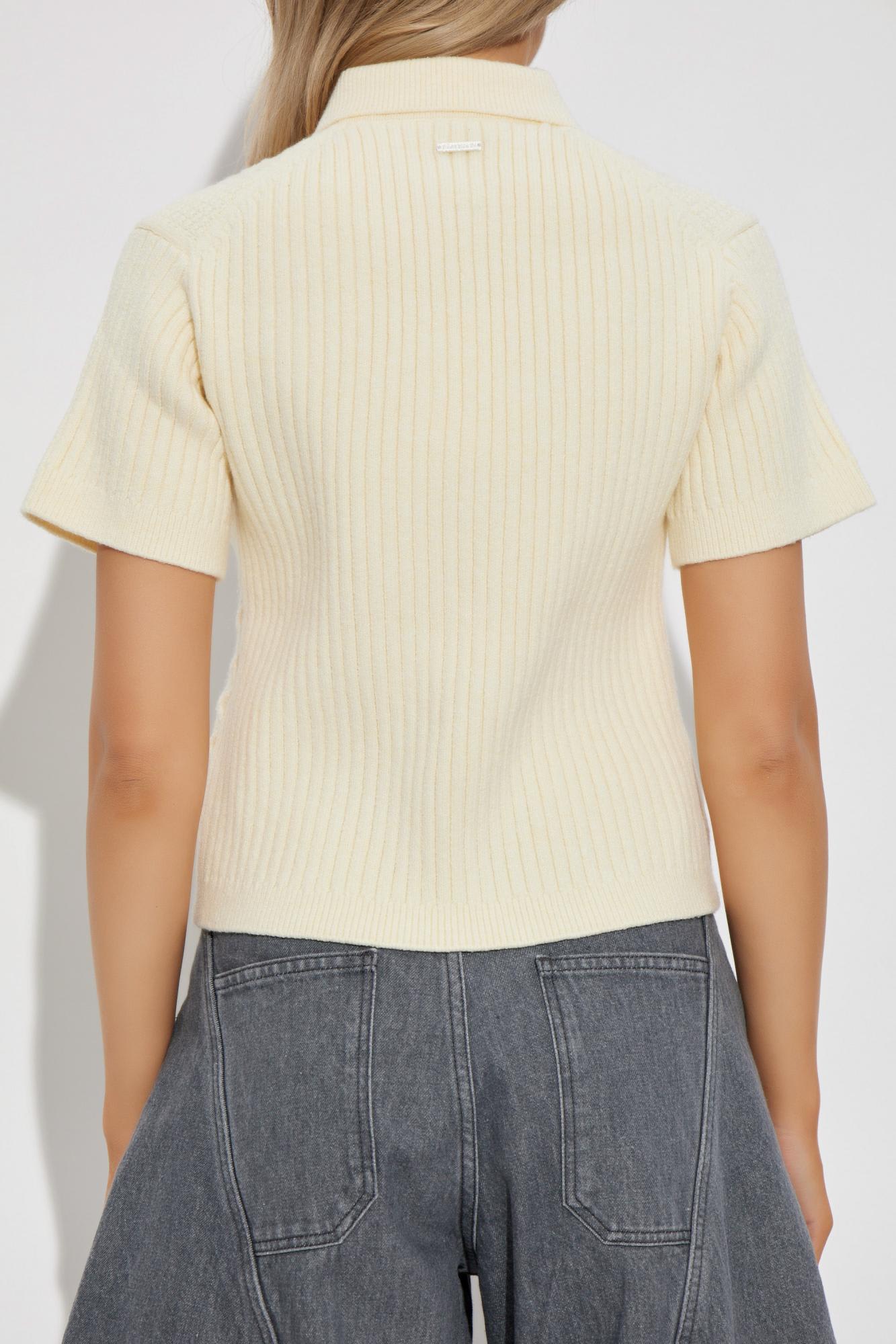 Jw Anderson Top With Collar In Neutral