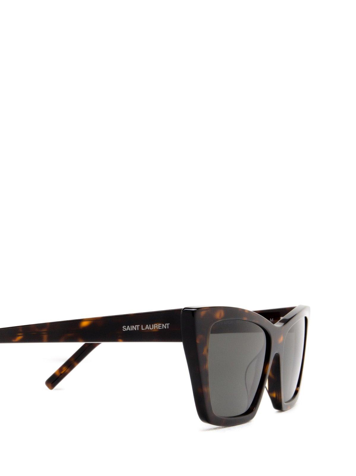 Saint Laurent Cat-eye Frame Sunglasses In Gray