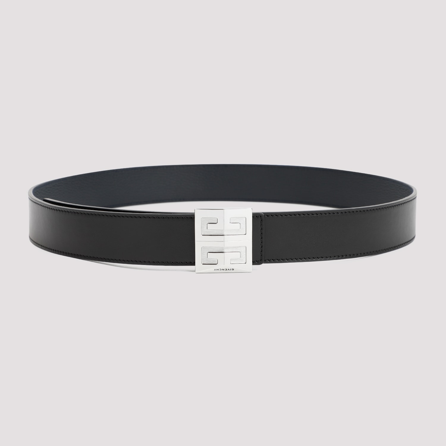 Shop Givenchy 4g Reversible Belt In Black Dark Blue