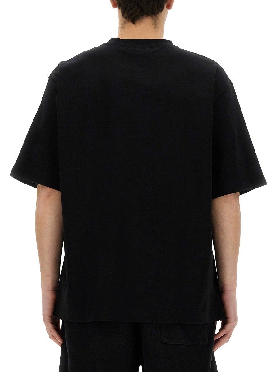 Shop Off-white Logo Printed Crewneck T-shirt In Black