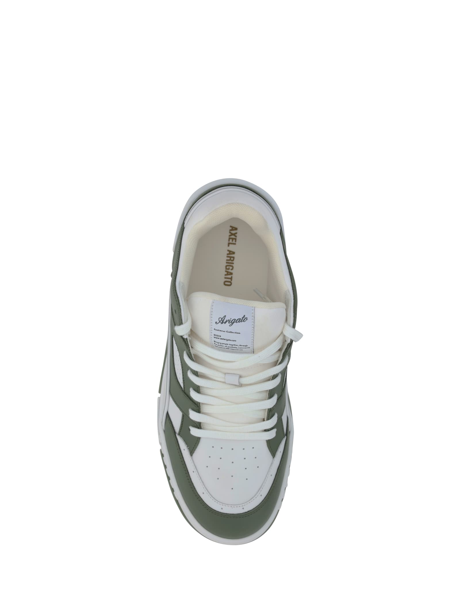 Shop Axel Arigato Area Sneakers In White/dk Green