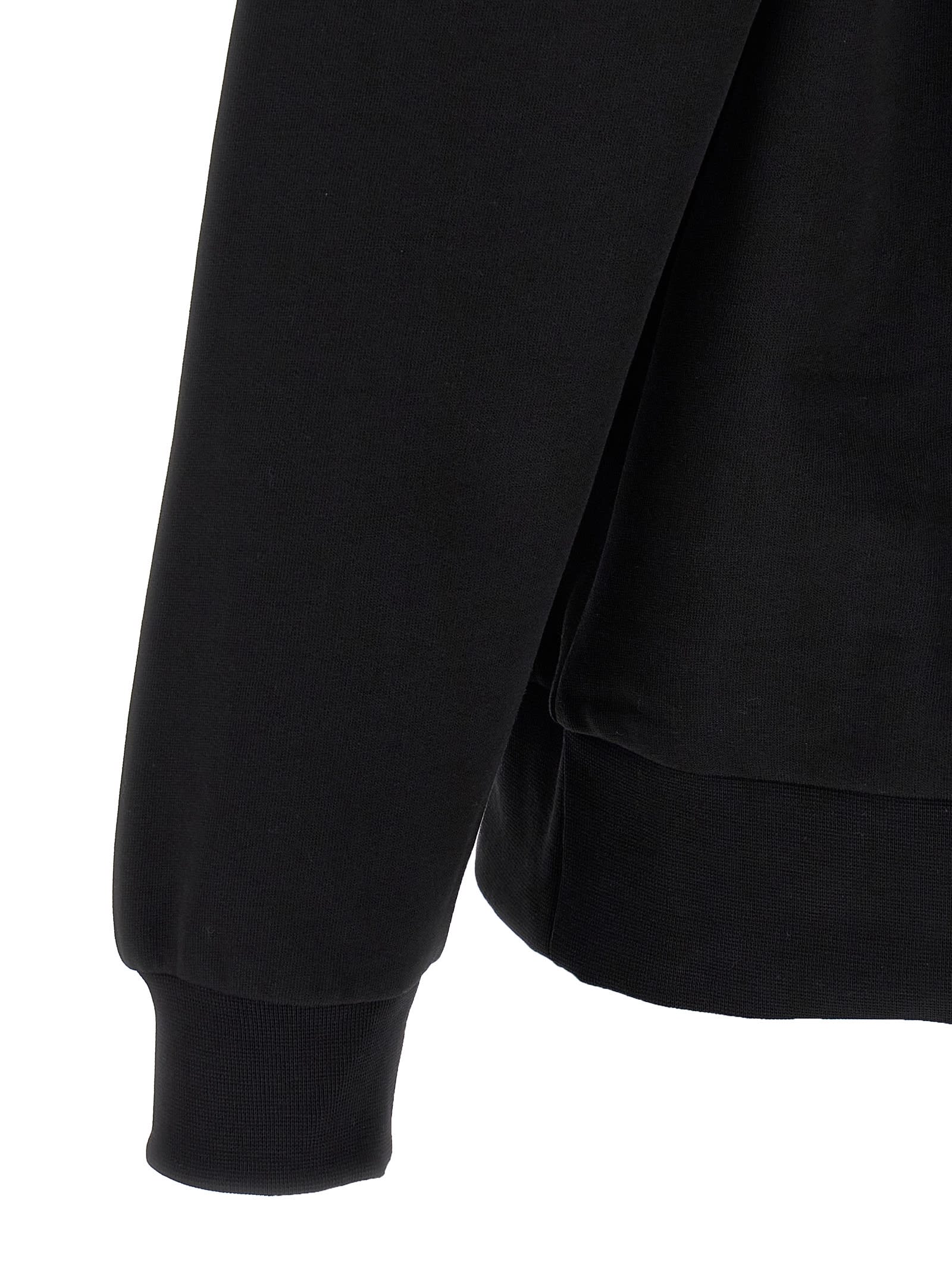 Lacoste Mens Crew Neck Fleece Sweatshirt In Black