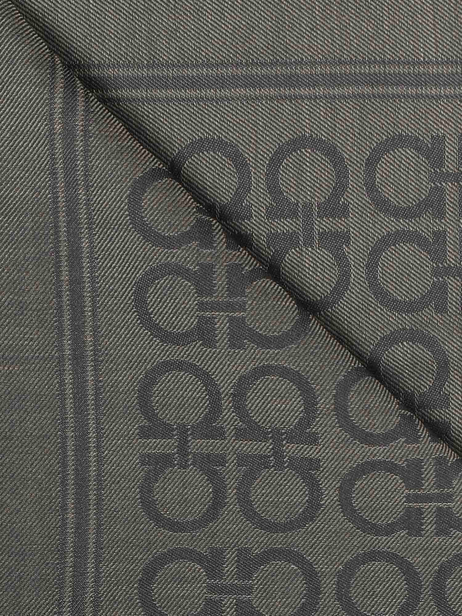 Ferragamo Gancini Square Stole In Gray