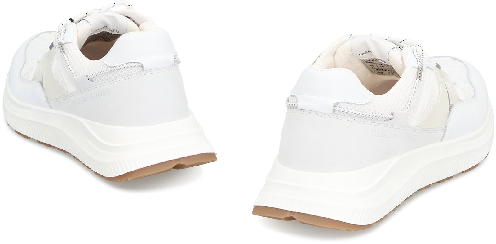 Canada Goose Cascade Leather Mesh Panel Sneakers In White