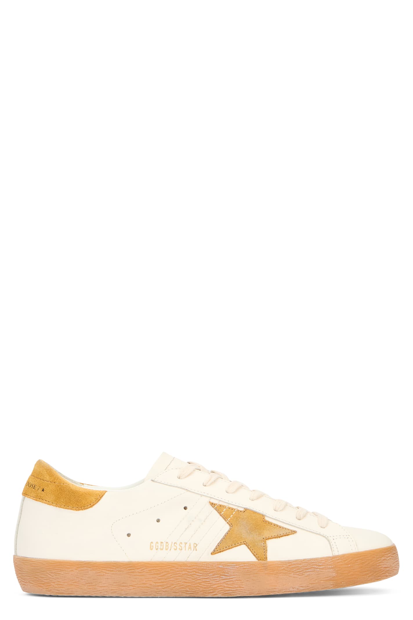 Golden Goose Leather Upper Sneakers With Suede Accents In White