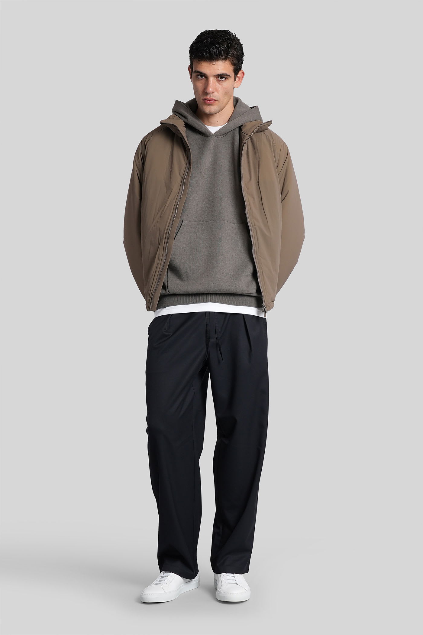 Attachment Sweatshirt In Grey Wool In Gray