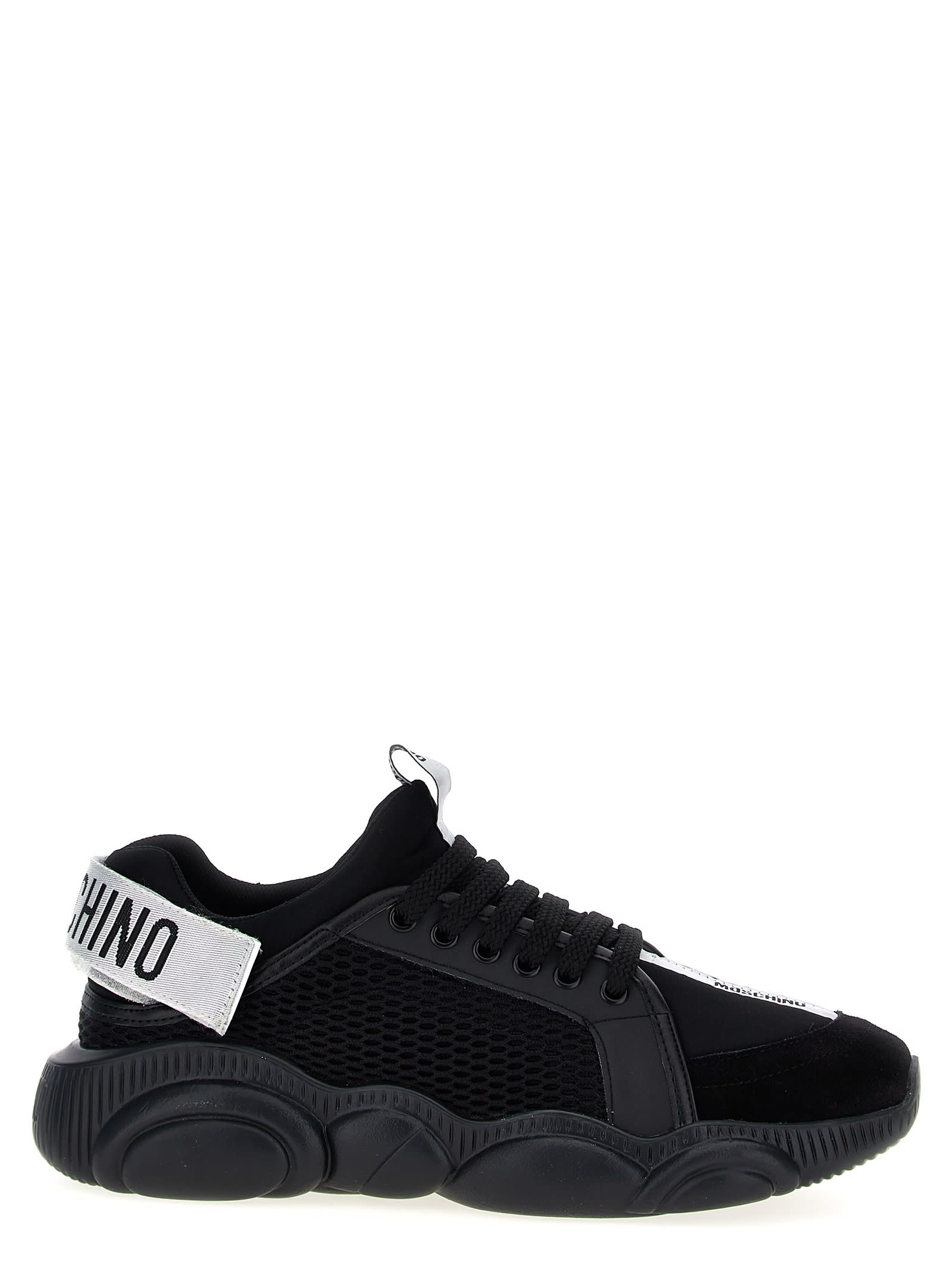 Shop Moschino Orso35 Sneakers In Black