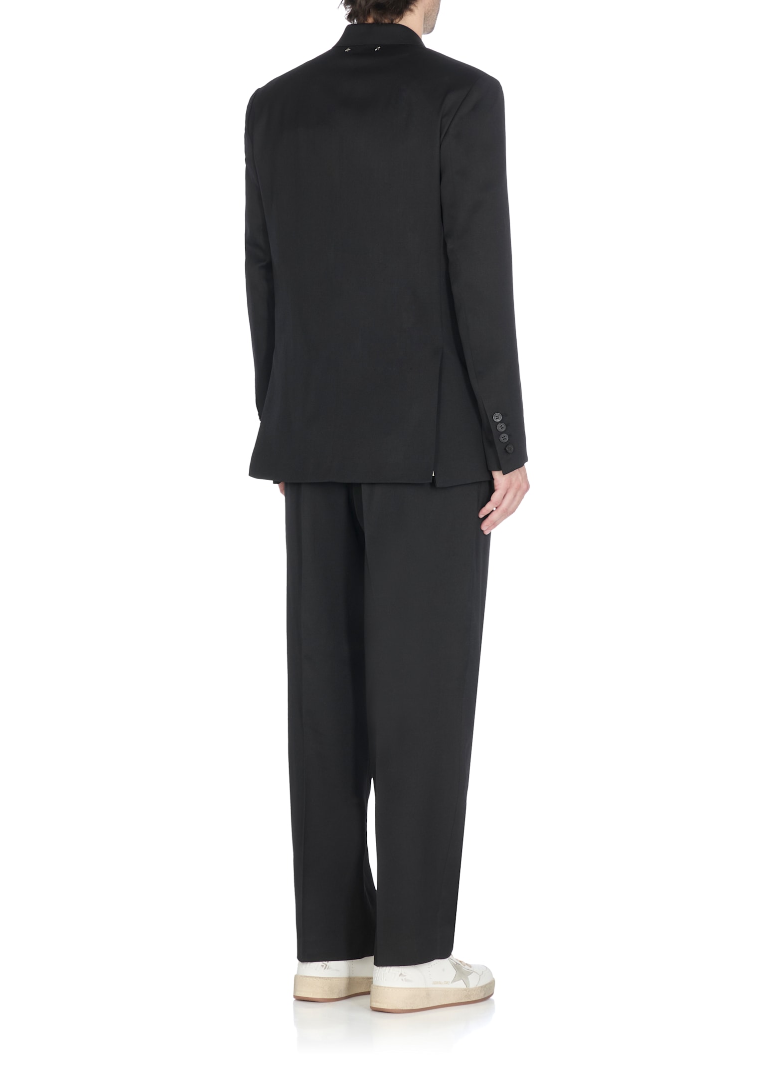 Golden Goose Black Wool Double-breasted Jacket In Black