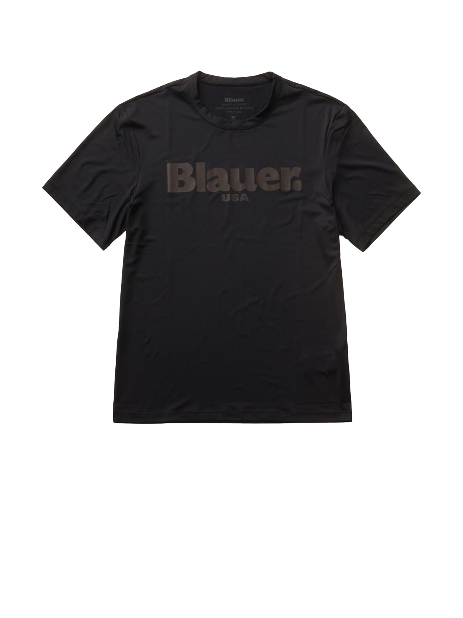 Shop Blauer Black Technical T-shirt In Nero