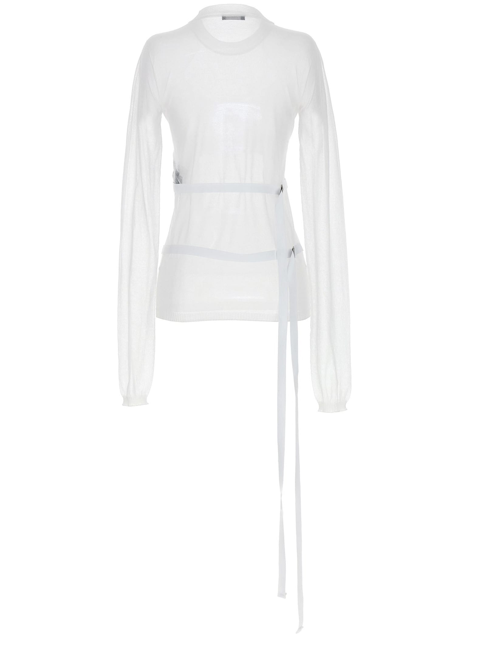Shop Ann Demeulemeester Blion Sweater In White