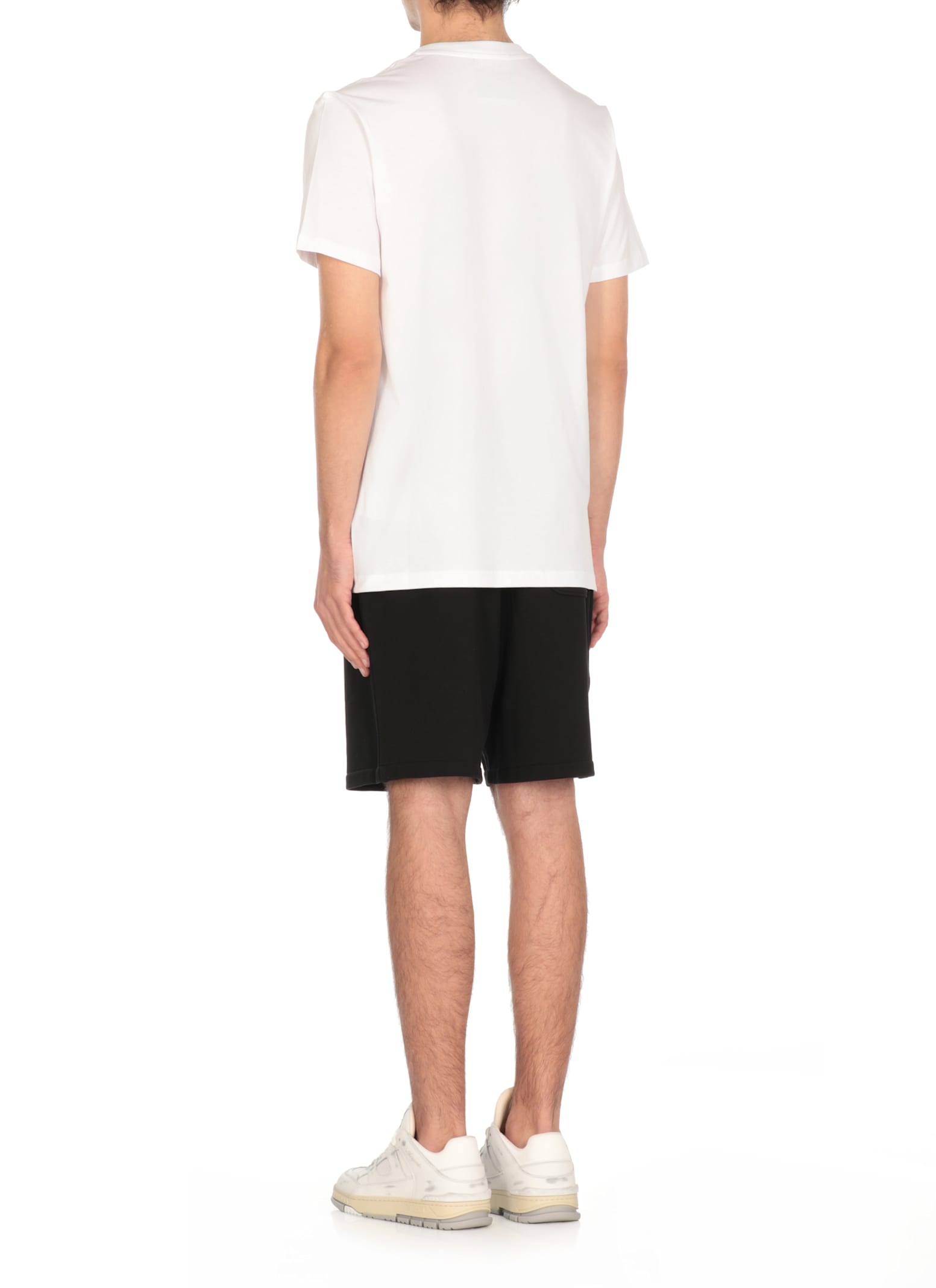 Moschino Teddy Logo Print Crewneck T-shirt In White