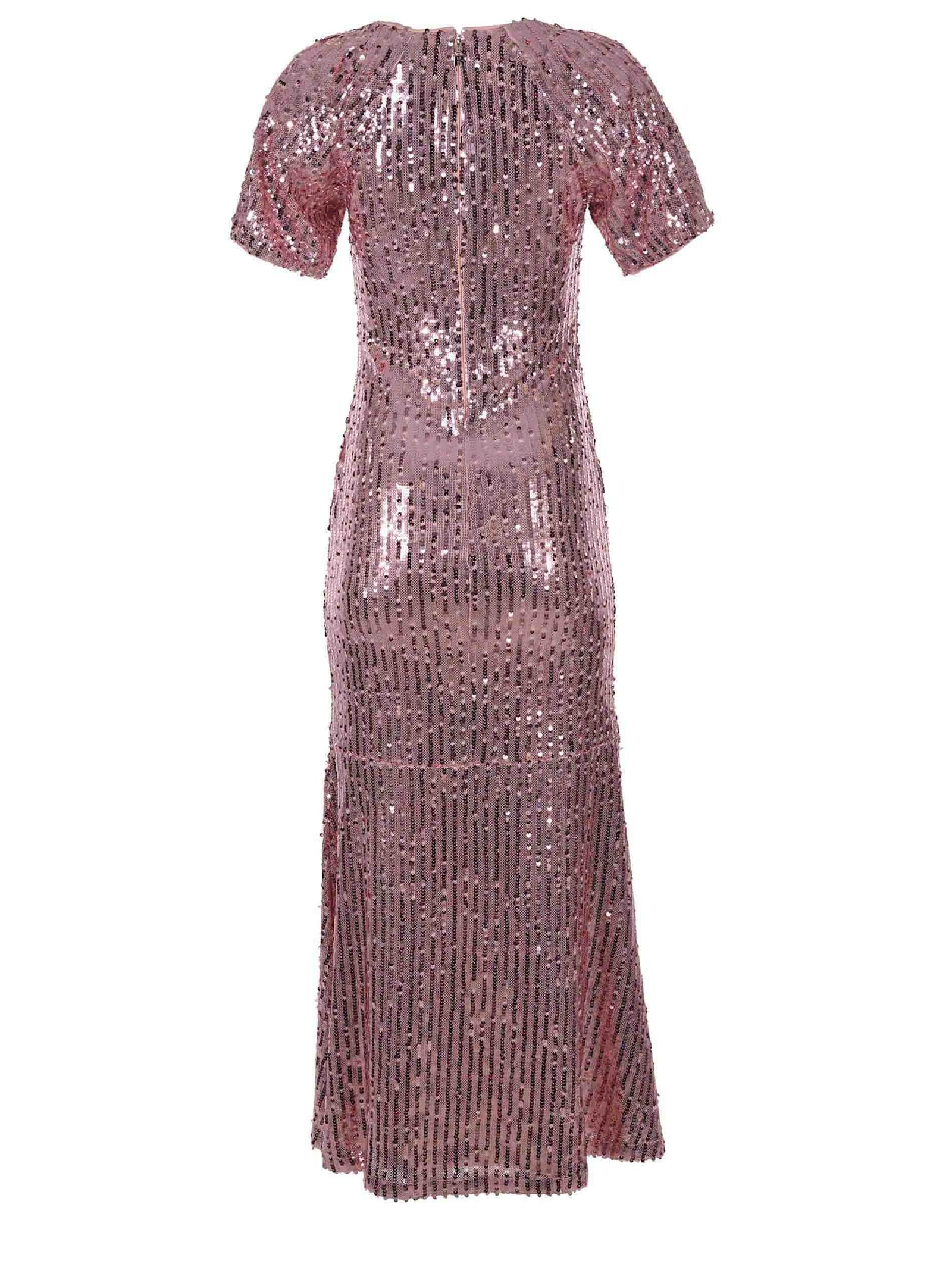 Shop Rotate Birger Christensen Dress Rotate Made Of Sequins In Pink