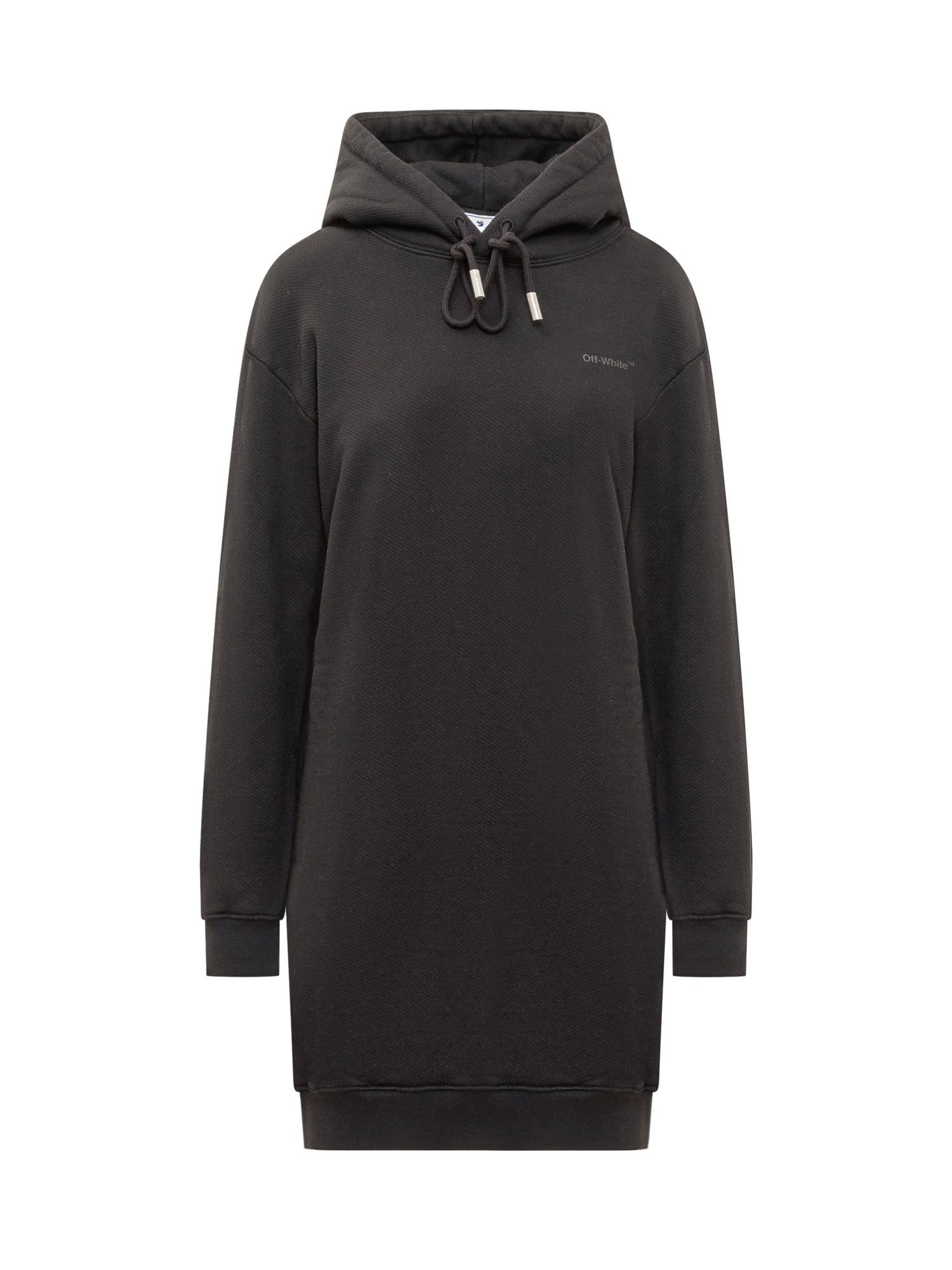 OFF-WHITE DIAGONAL HOODIE DRESS