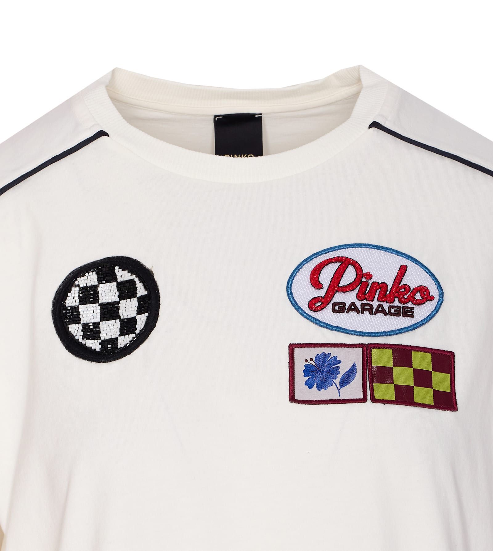 Pinko Short Sleeve T-shirt With Colorful Patches