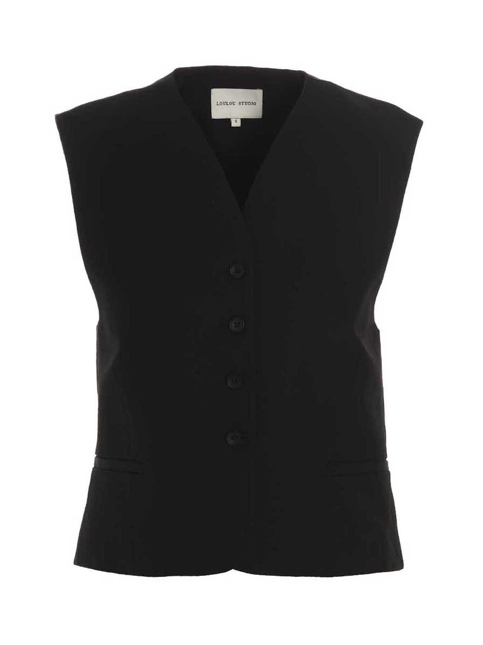 Shop Loulou Studio Arup Vest In Black