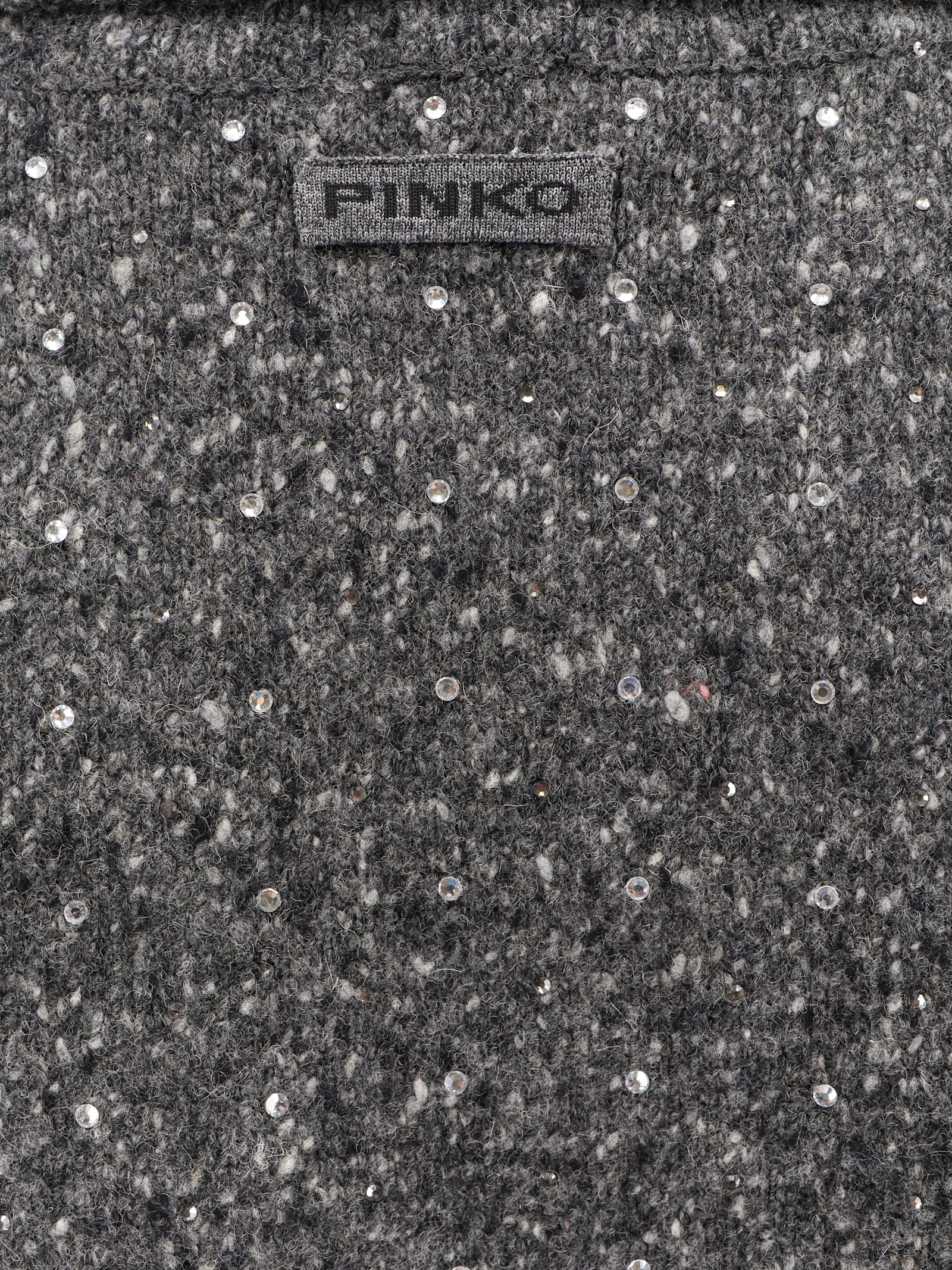 Pinko Nibani Polo Boucle Bottonato F In Black