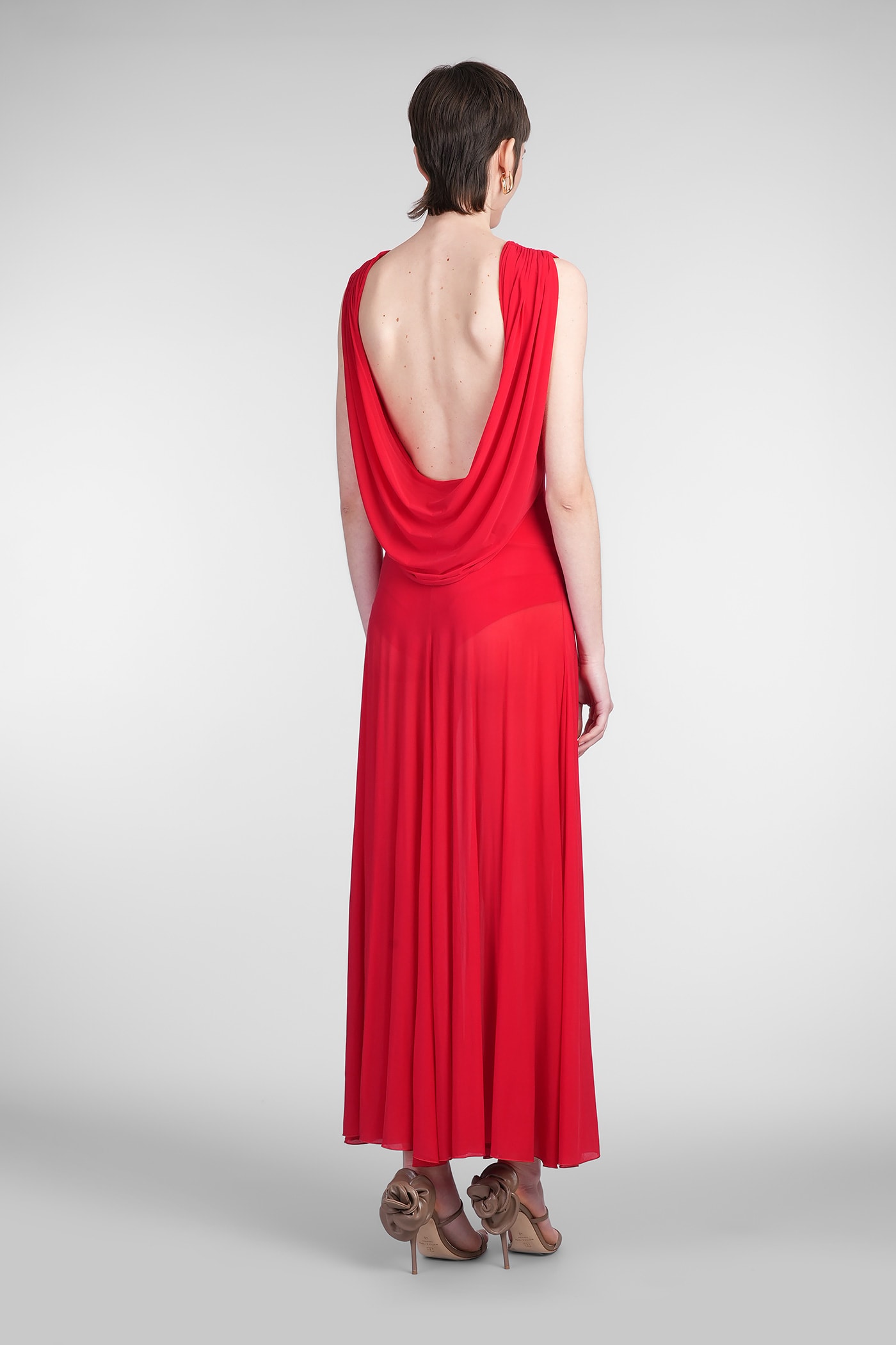 Magda Butrym Dress 11 In Red Polyamide Polyester