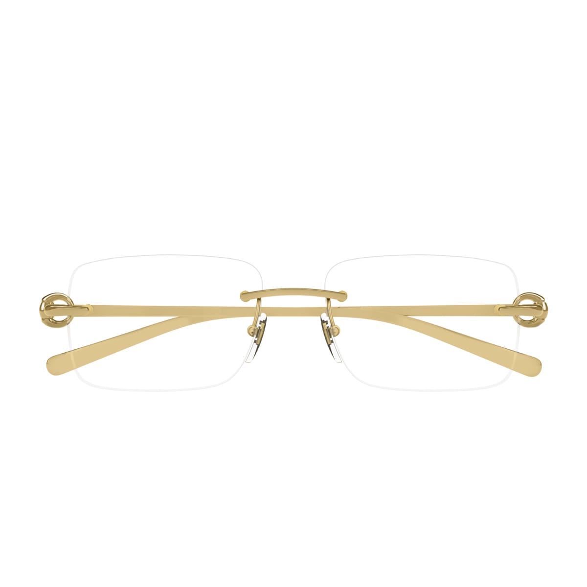 Gucci Gg1703o Linea Horsebit 003 Gold Trasparent Glasses In Oro