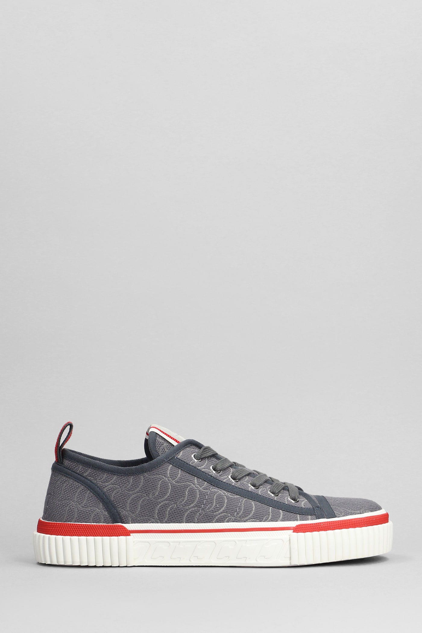 Shop Christian Louboutin Pedro Junior Sneakers In Blue Cotton