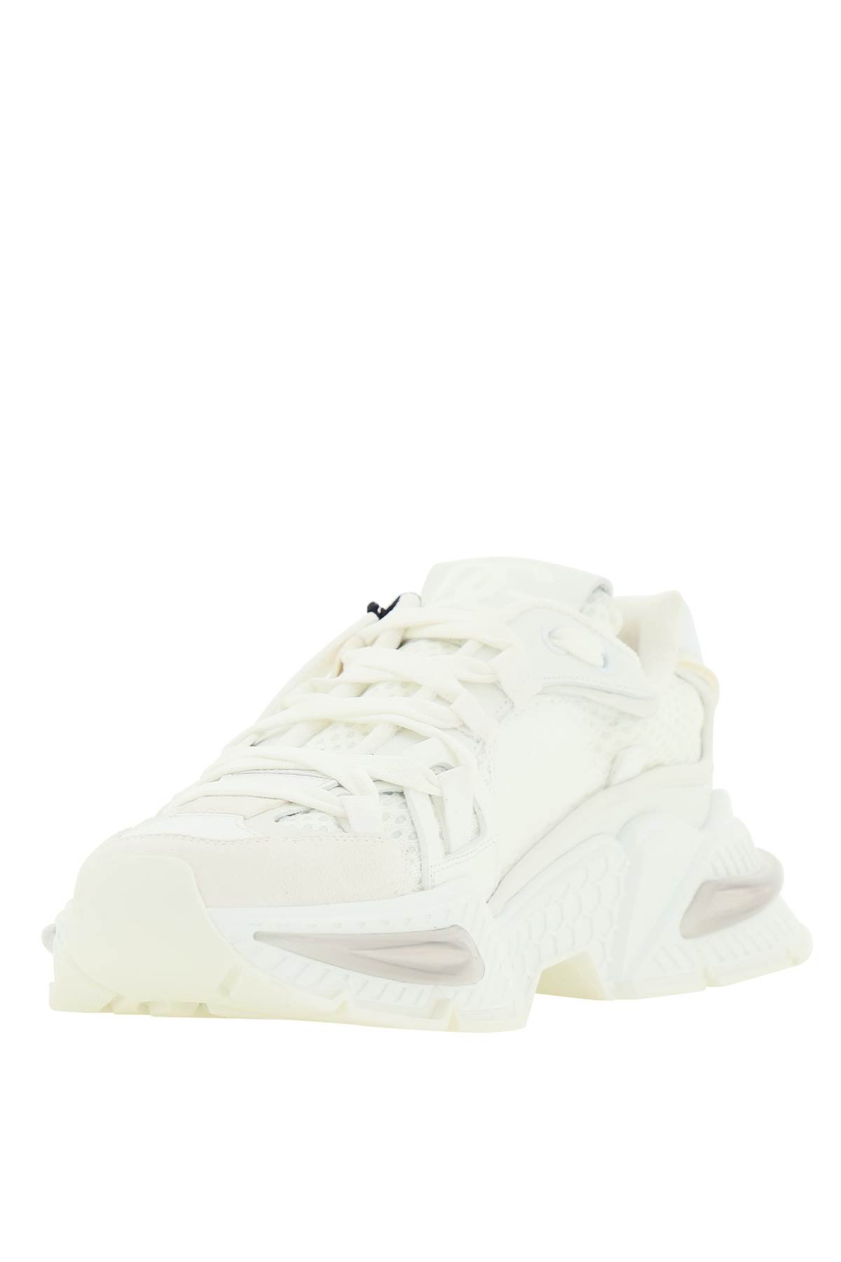 Dolce & Gabbana White Mixed-material Airmaster Sneakers In White