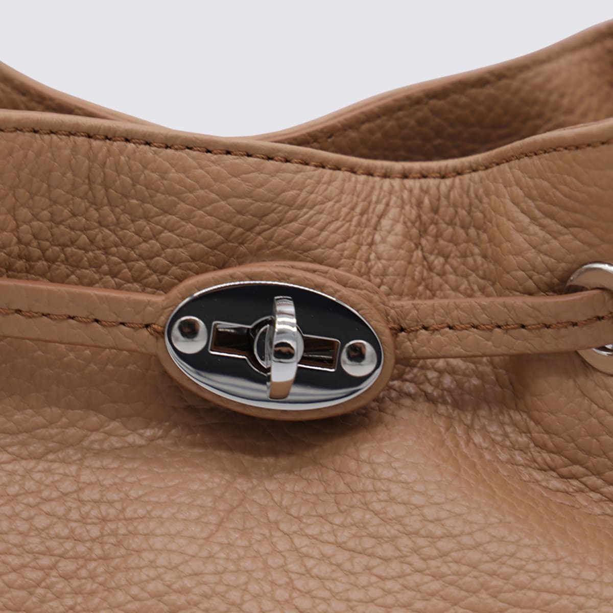 Zanellato Bucket Bag With Adjustable Strap And Top Handle In Brown