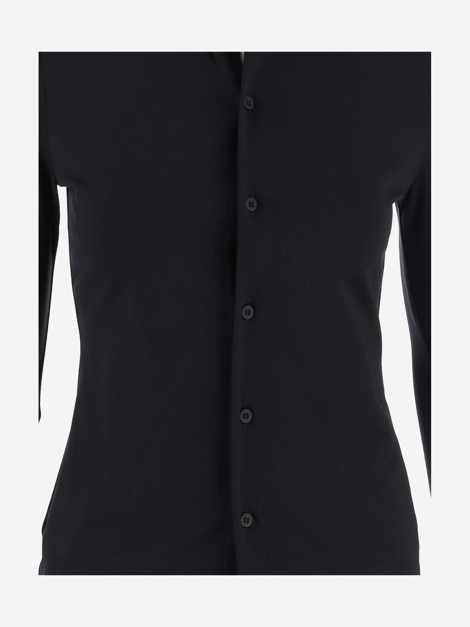 Shop Balenciaga Stretch Jersey Shirt In Black