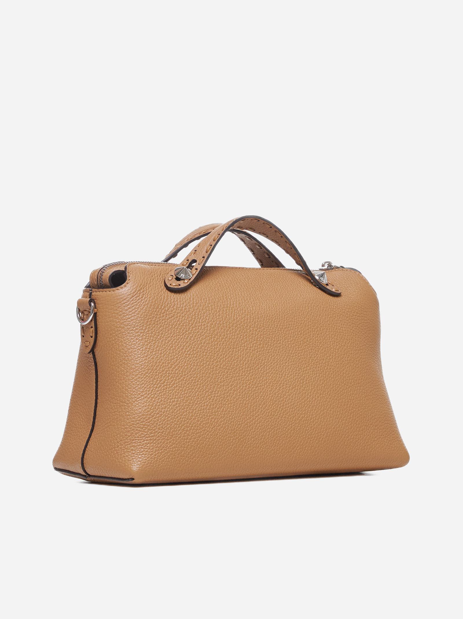 Shop Fendi By The Way Leather Medium Bag In Cappuccino