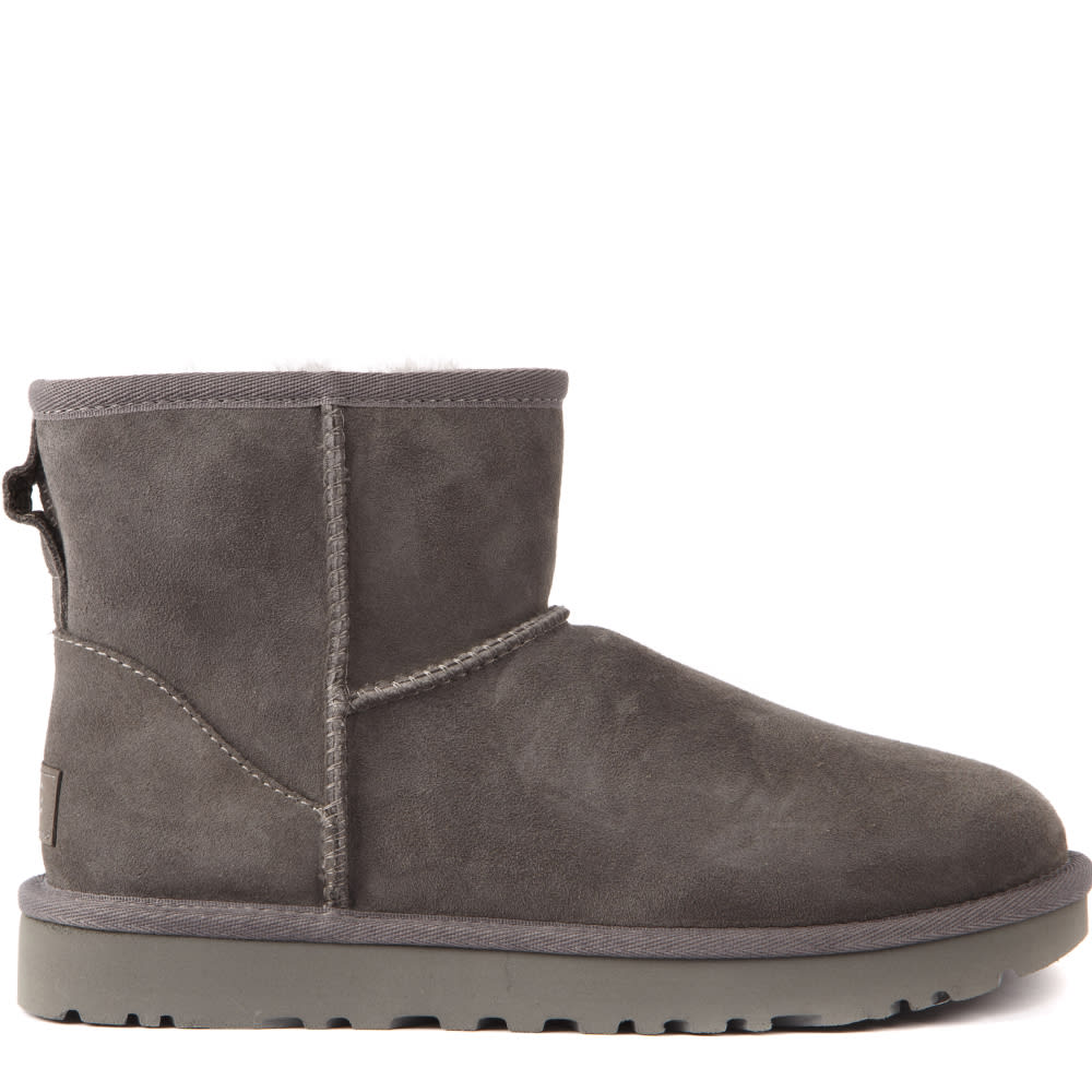 UGG Mini Classic Grey Suede Ankle Boots