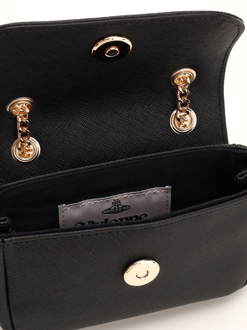 Vivienne Westwood Purse Chain Shoulder Bag In Black
