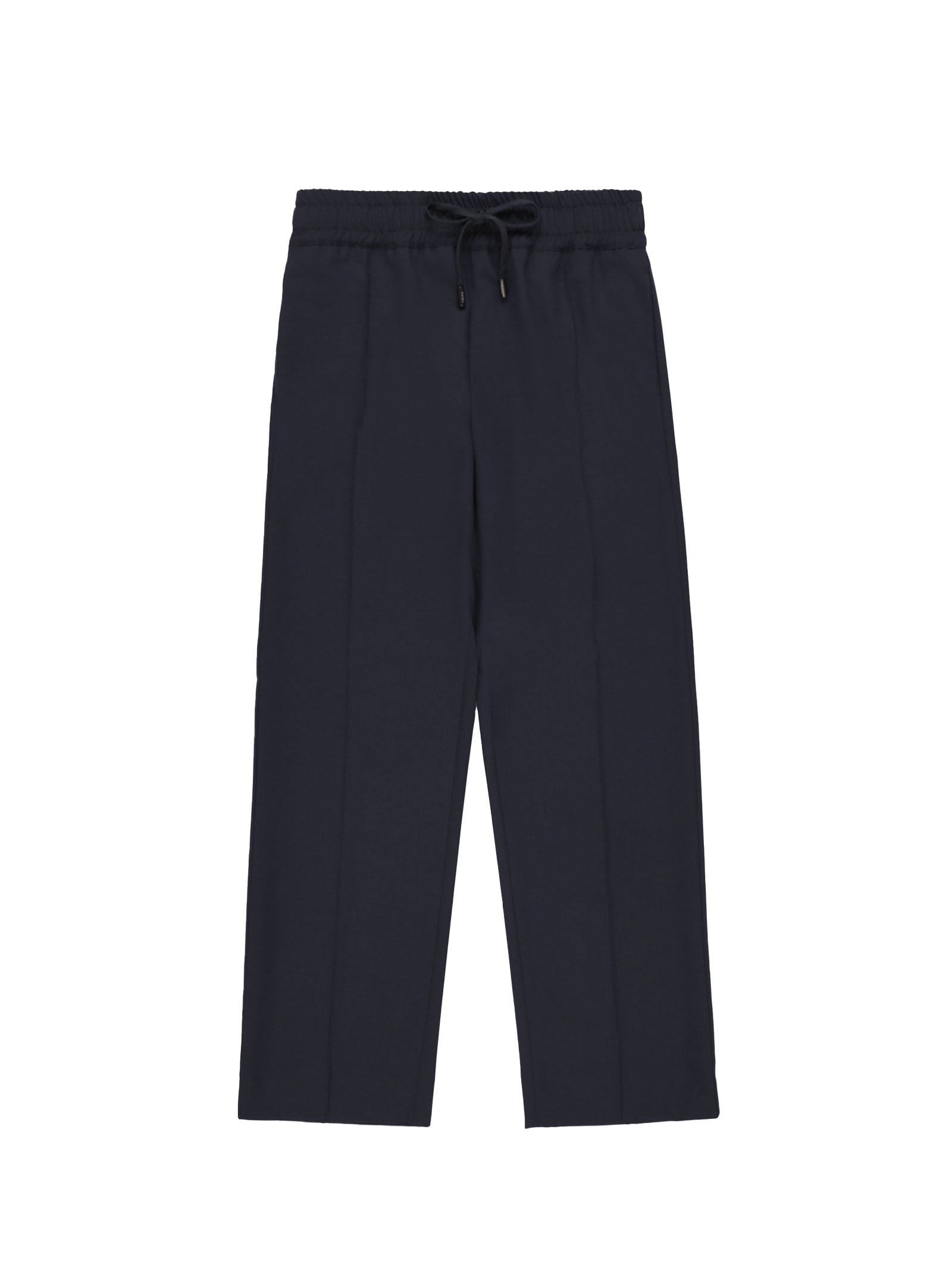 Navy Blue Viscose Trousers