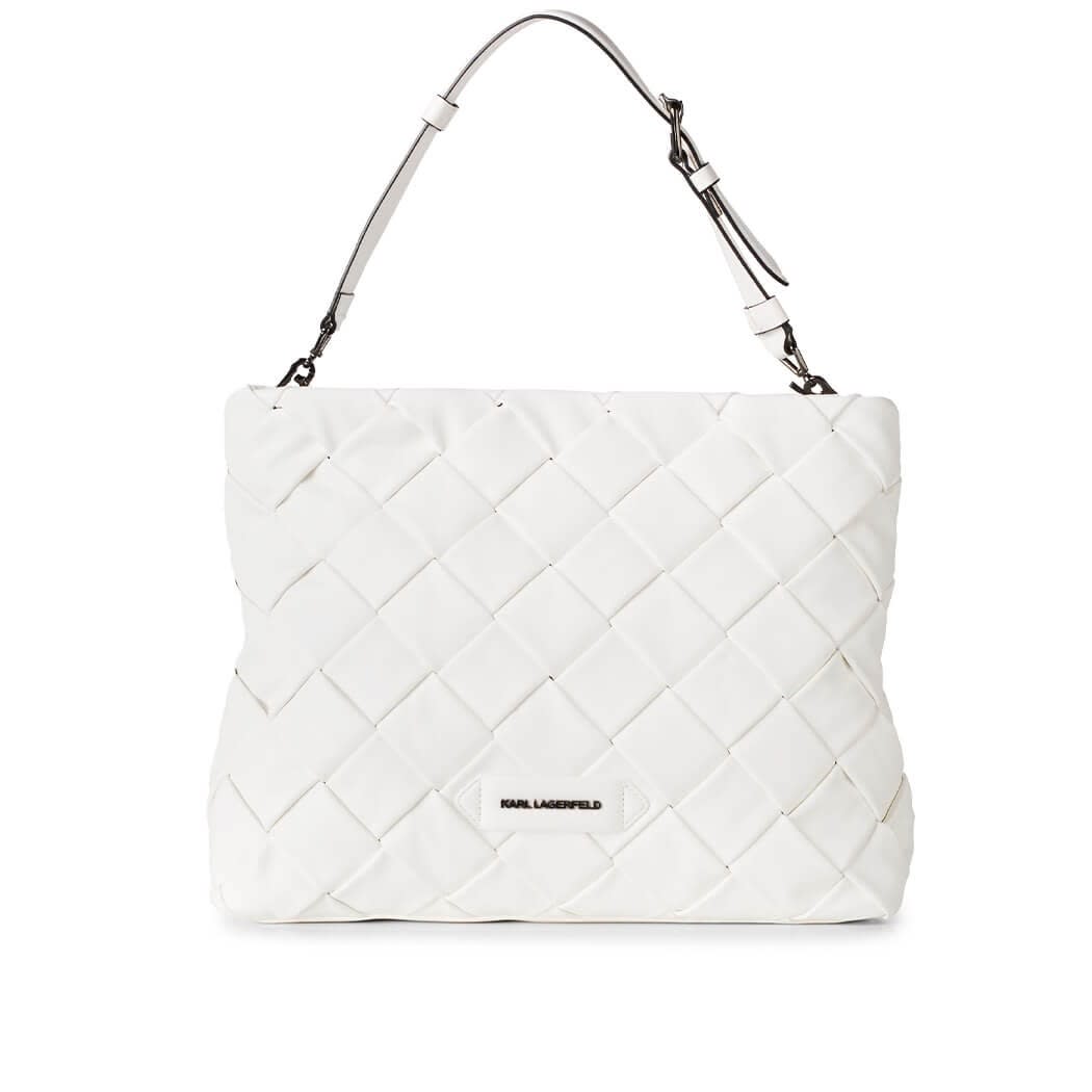 Karl Lagerfeld K/kushion Braid White Shopping Bag