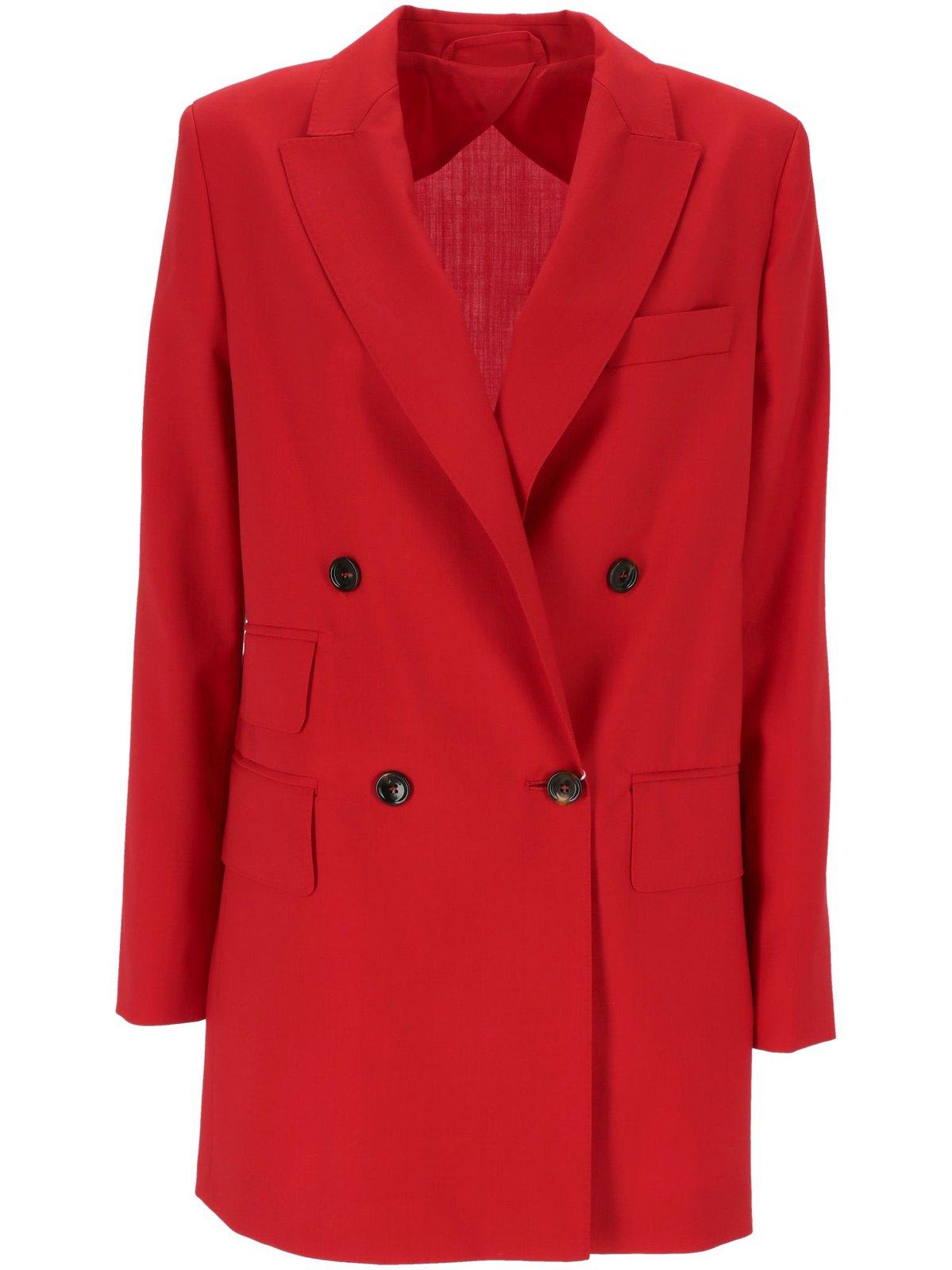 Shop Max Mara Nebbie Button-up Jacket In Red