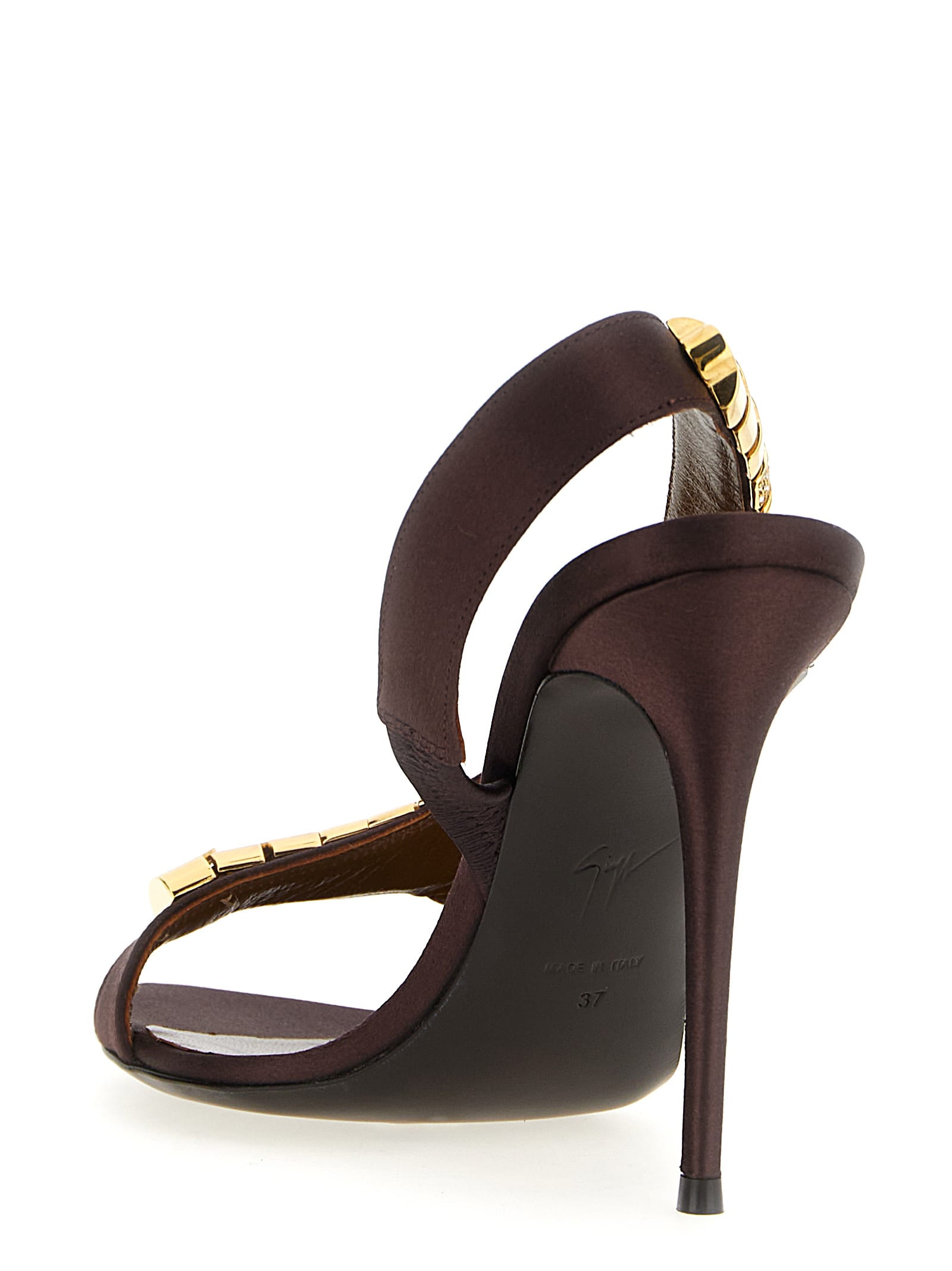 Giuseppe Zanotti Maroon Open Toe Heels In Burgundy