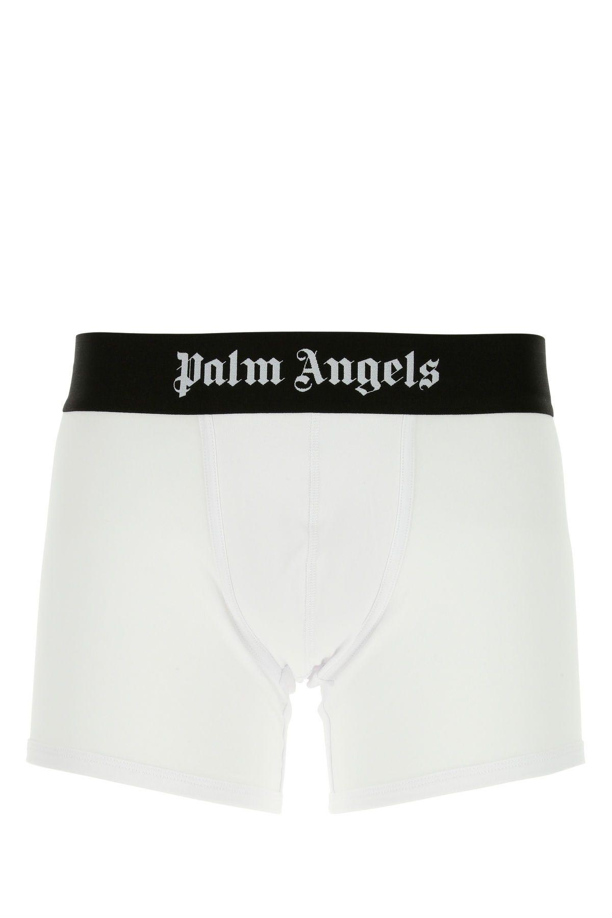 Palm Angels White Stretch Cotton Boxer Set