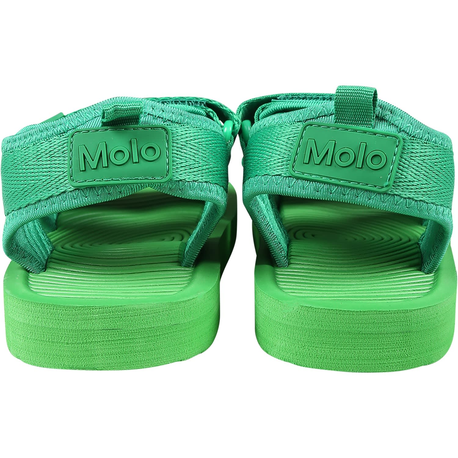 Shop Molo Green Sandals For Kids With Logo