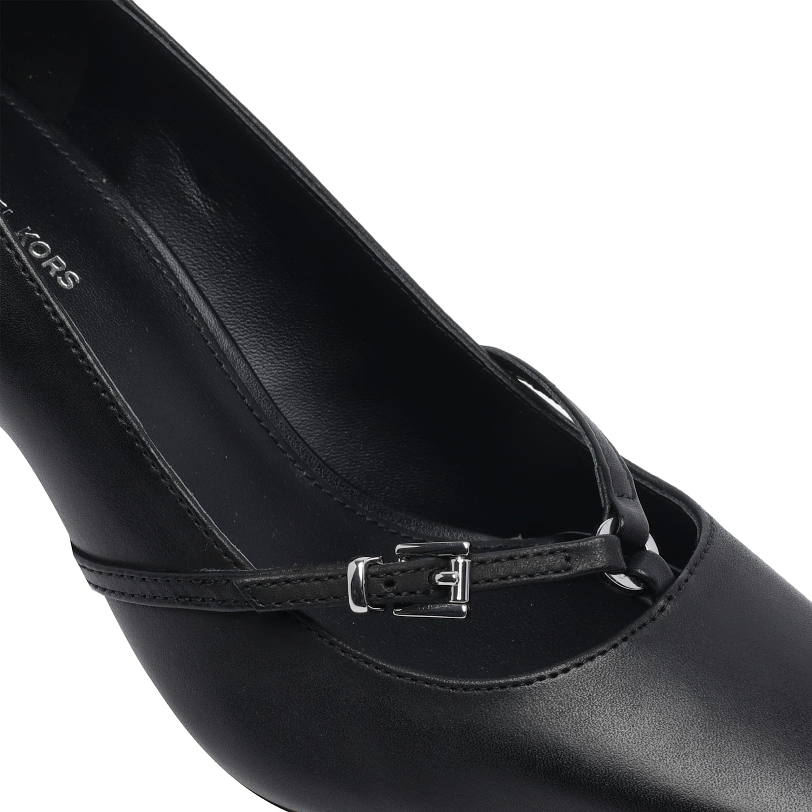 Michael Michael Kors 75mm Buckle-detail Pointed-toe Pumps In Black